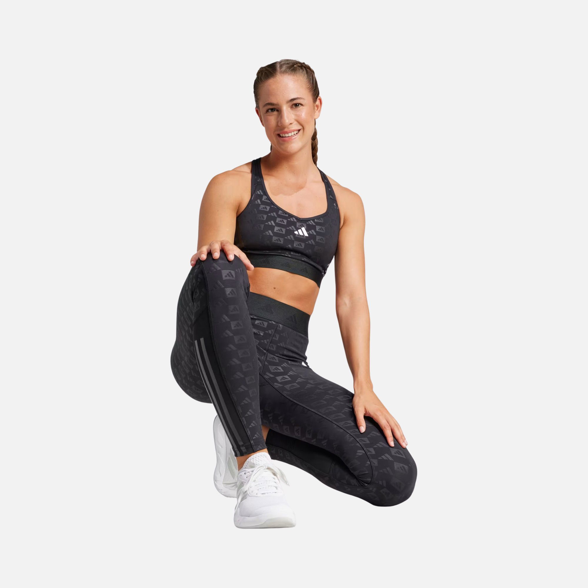 adidas Hyperglam Full-Length Emboss Training Kadın Tayt