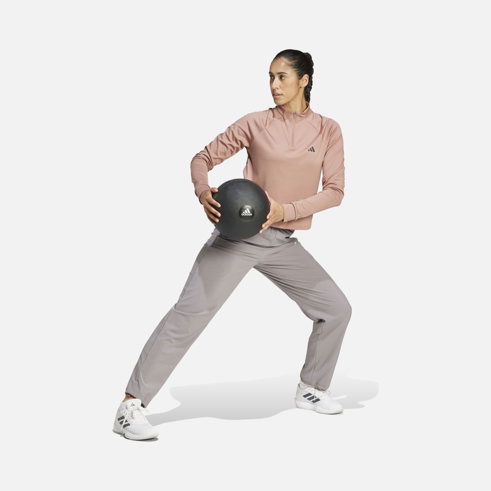 adidas AEROREADY Train Essentials Minimal Branding 1/4-Zip Cover Up Gym & Training Kadın Sweatshirt