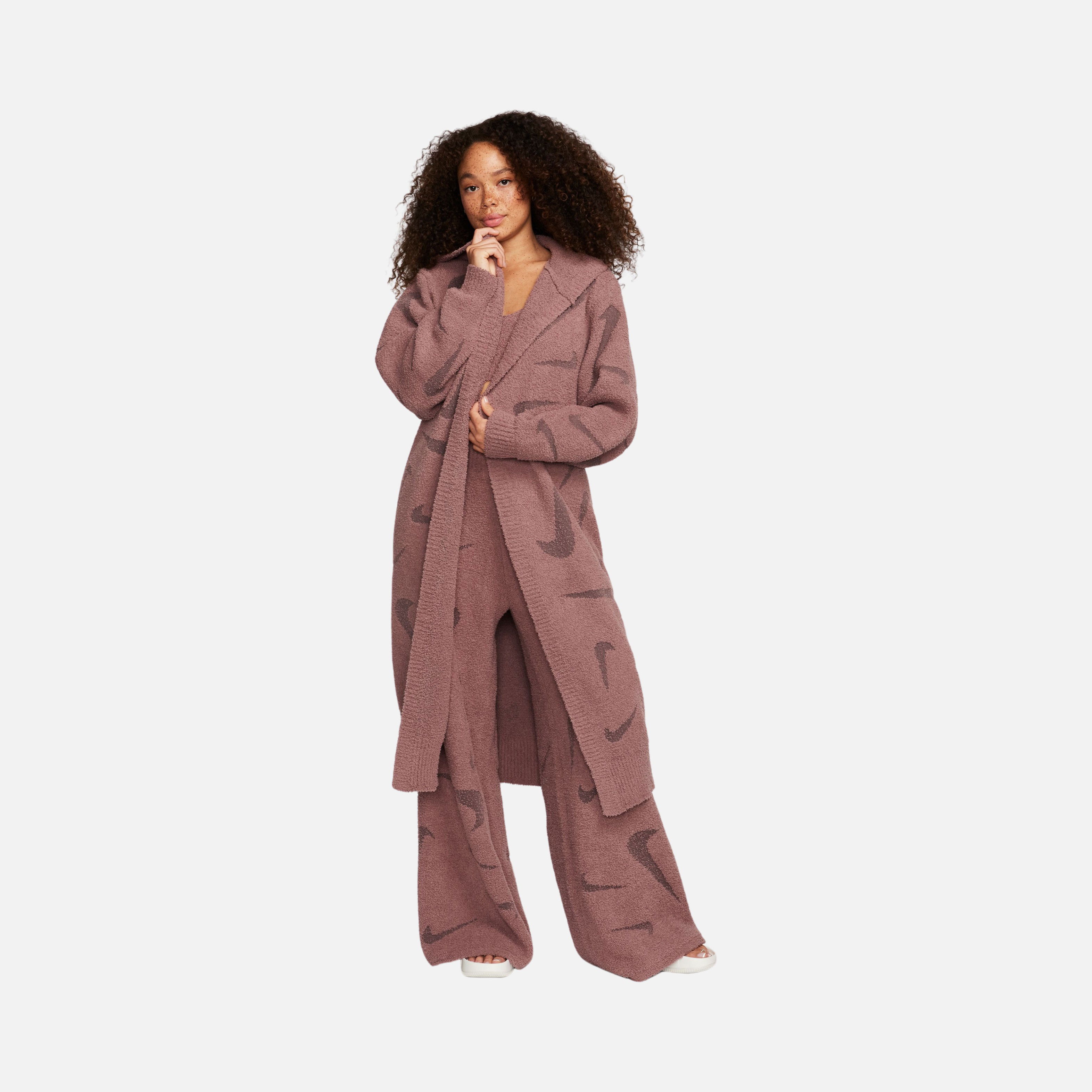Nike Sportswear Phoenix Cozy Bouclé Loose-Cut Long Knit Hoodie Kadın Ceket