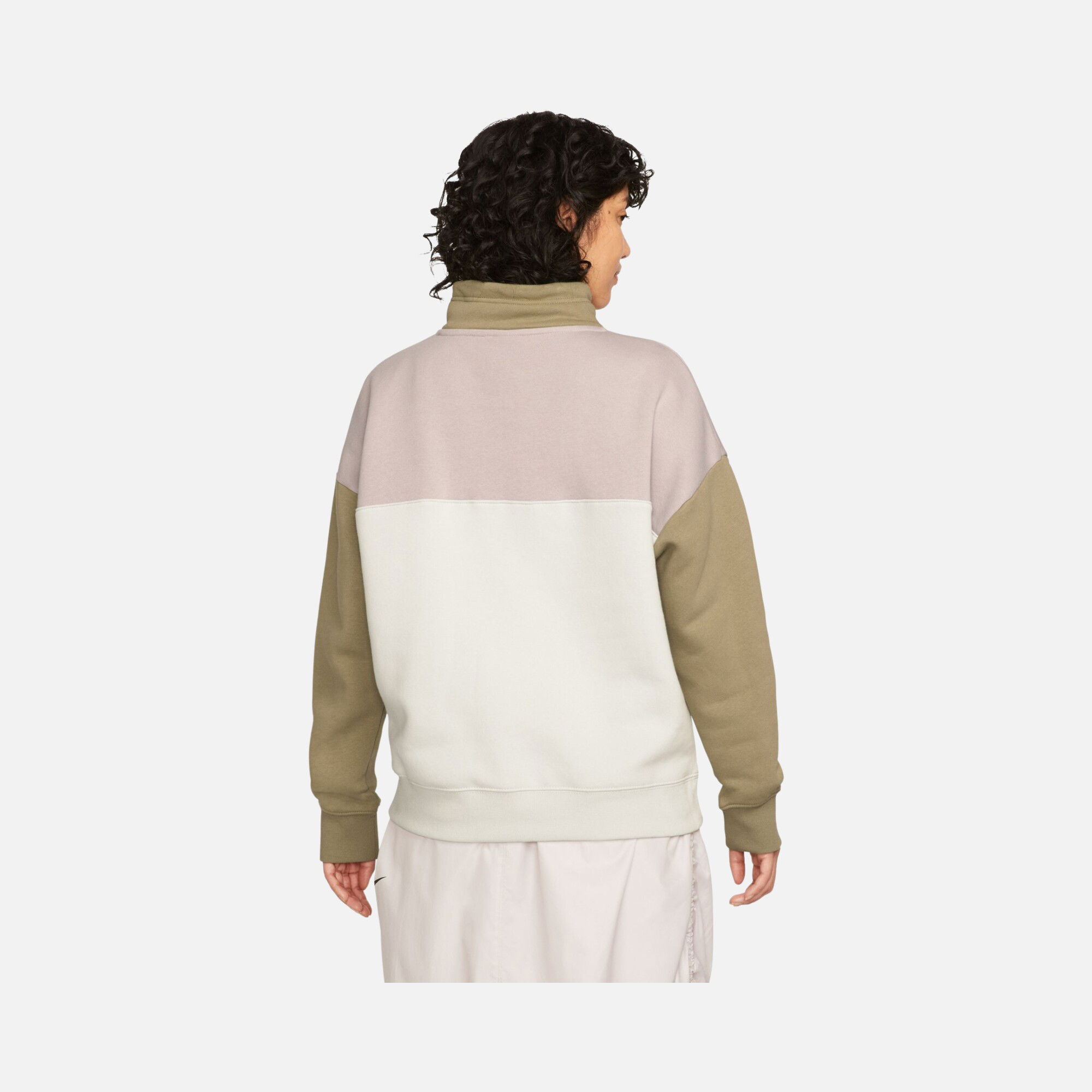 Nike Sportswear Graphic Fleece Colorblock 1/4-Zip Kadın Sweatshirt