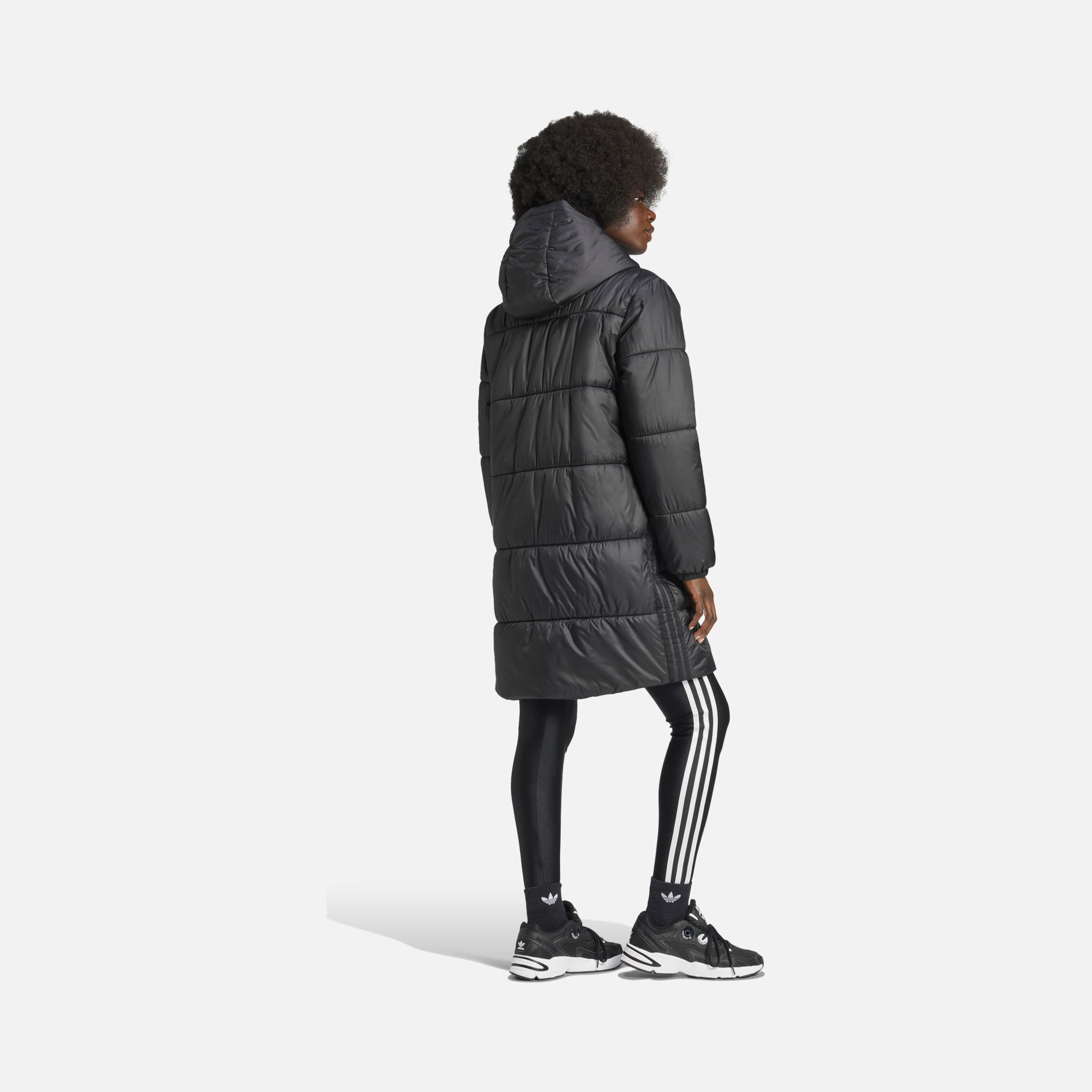 adidas Adicolor Long Puffer Full-Zip Hoodie Kadın Parka