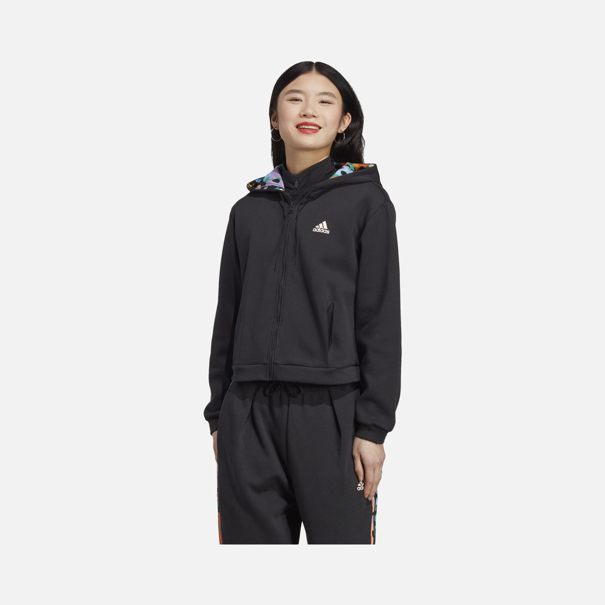 adidas Sportswear Graphic Regular-Fit Full-Zip Hoodie Kadın Sweatshirt