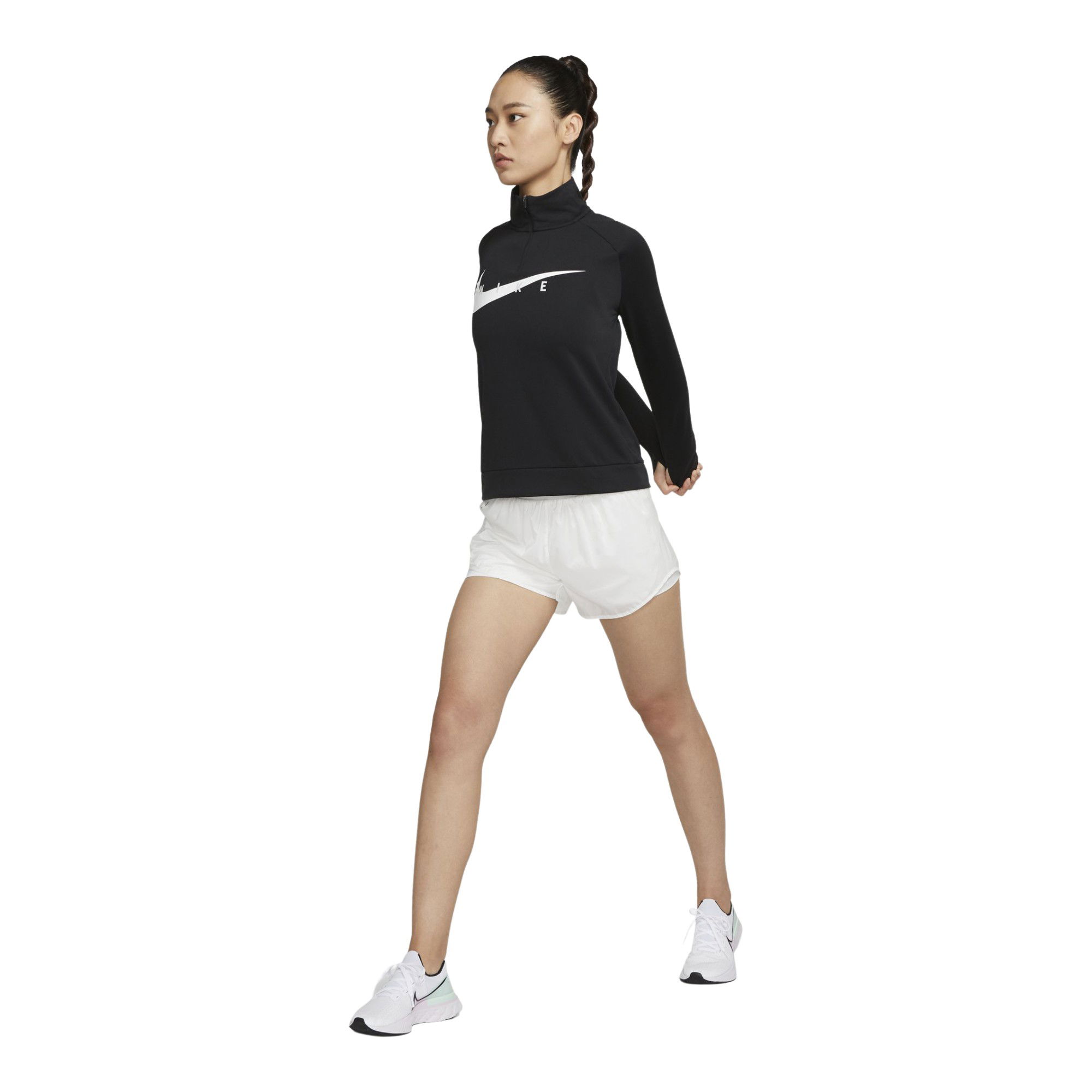 Nike Swoosh Running Half-Zip Long-Sleeve Kadın Tişört