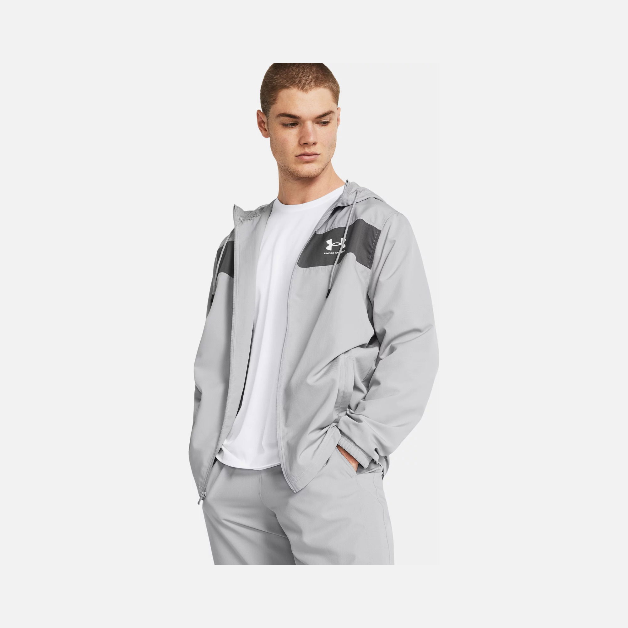 Under Armour Sportstyle Windbreaker Lightweight Ripstop Woven Fabric Full-Zip Hoodie Erkek Ceket
