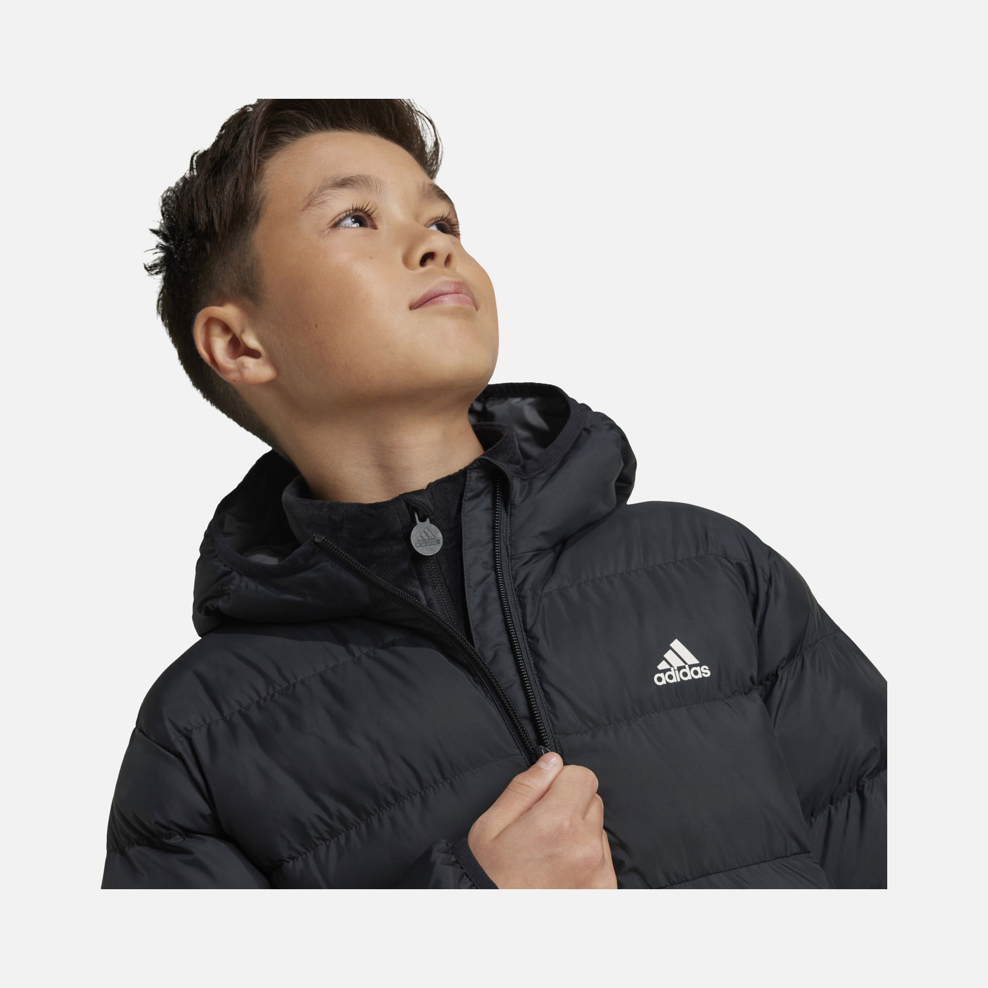 adidas Sportswear Synthetic Down Full-Zip Hoodie Çocuk Mont
