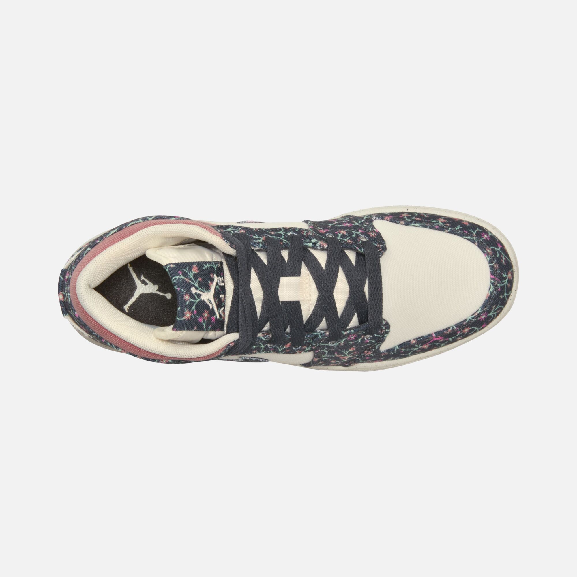 Nike Air Jordan 1 Mid SE ''Floral Canvas Details'' (GS) Spor Ayakkabı