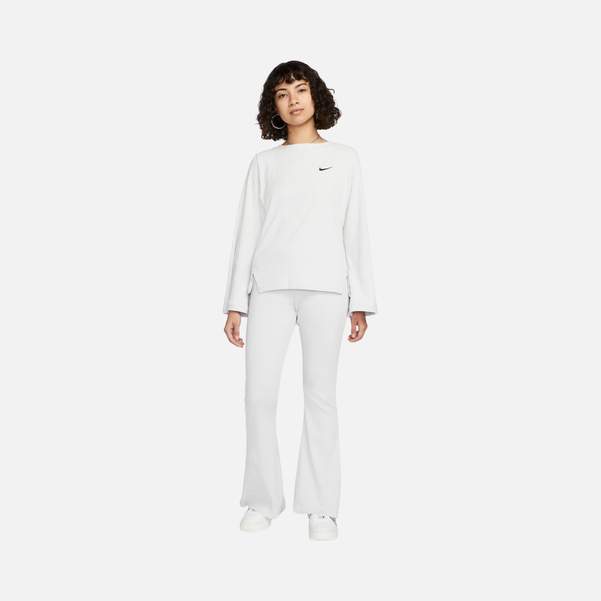 Nike Sportswear Ribbed Statement Jersey Long-Sleeve Kadın Tişört