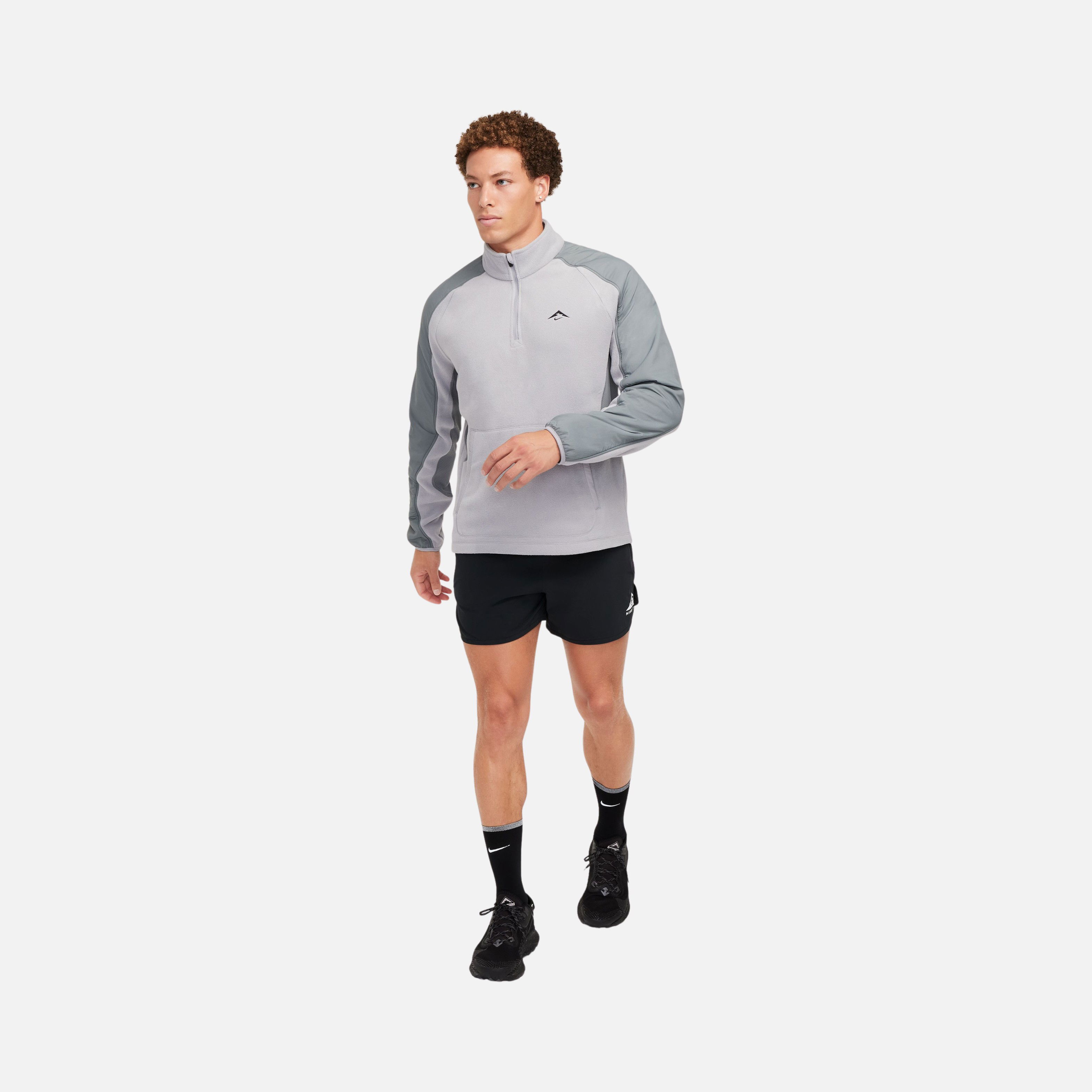 Nike Trail Polartec® 1/4-Zip Fleece Running Long-Sleeve Erkek Tişört