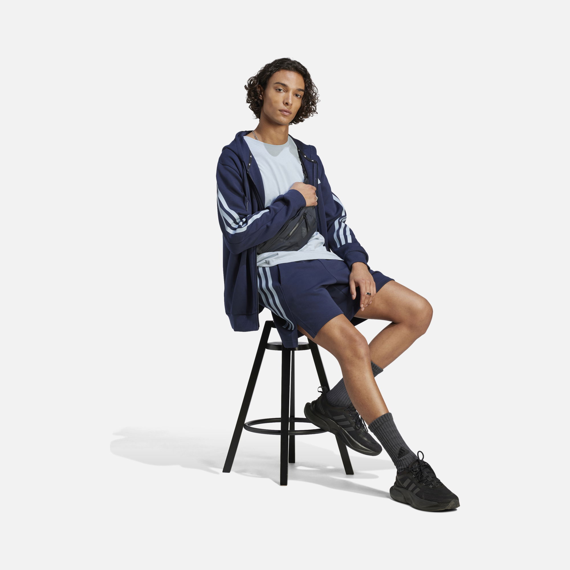 adidas Sportswear Future Icons FW23 3-Stripes Full-Zip Hoodie Erkek Sweatshirt