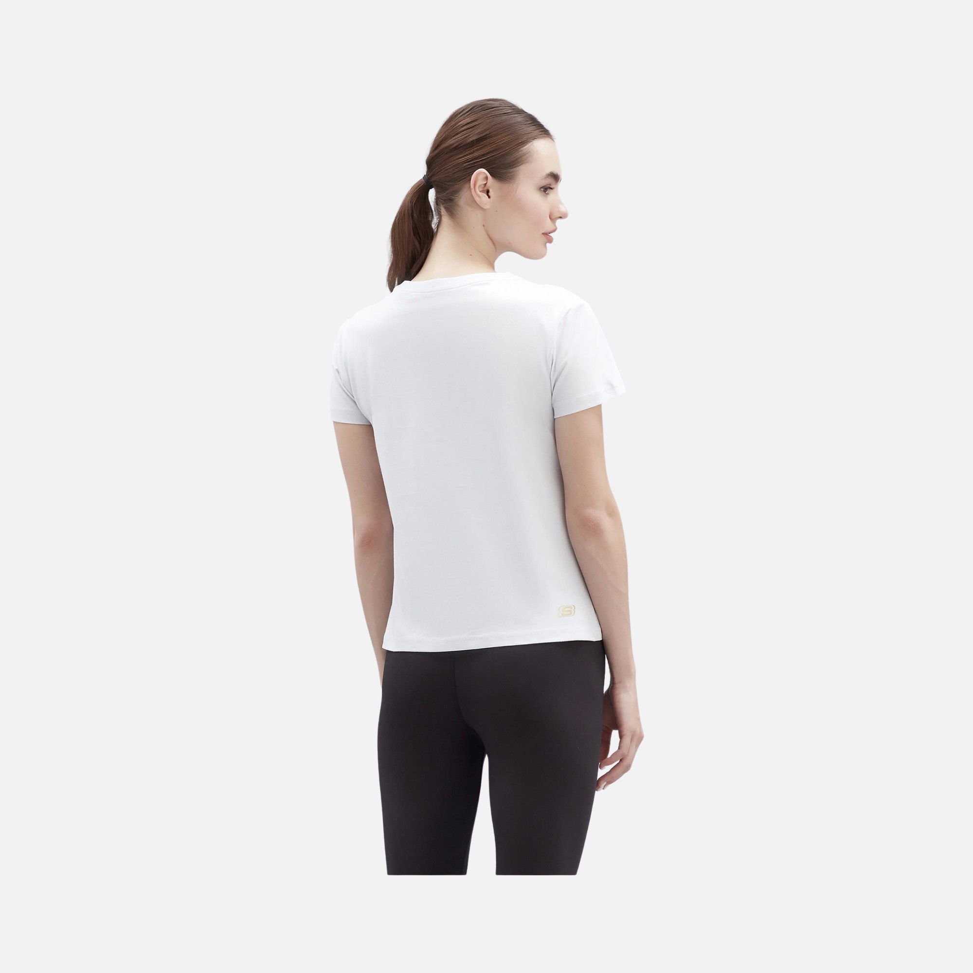 Skechers Sportswear Graphic Shiny Logo Short-Sleeve Kadın Tişört