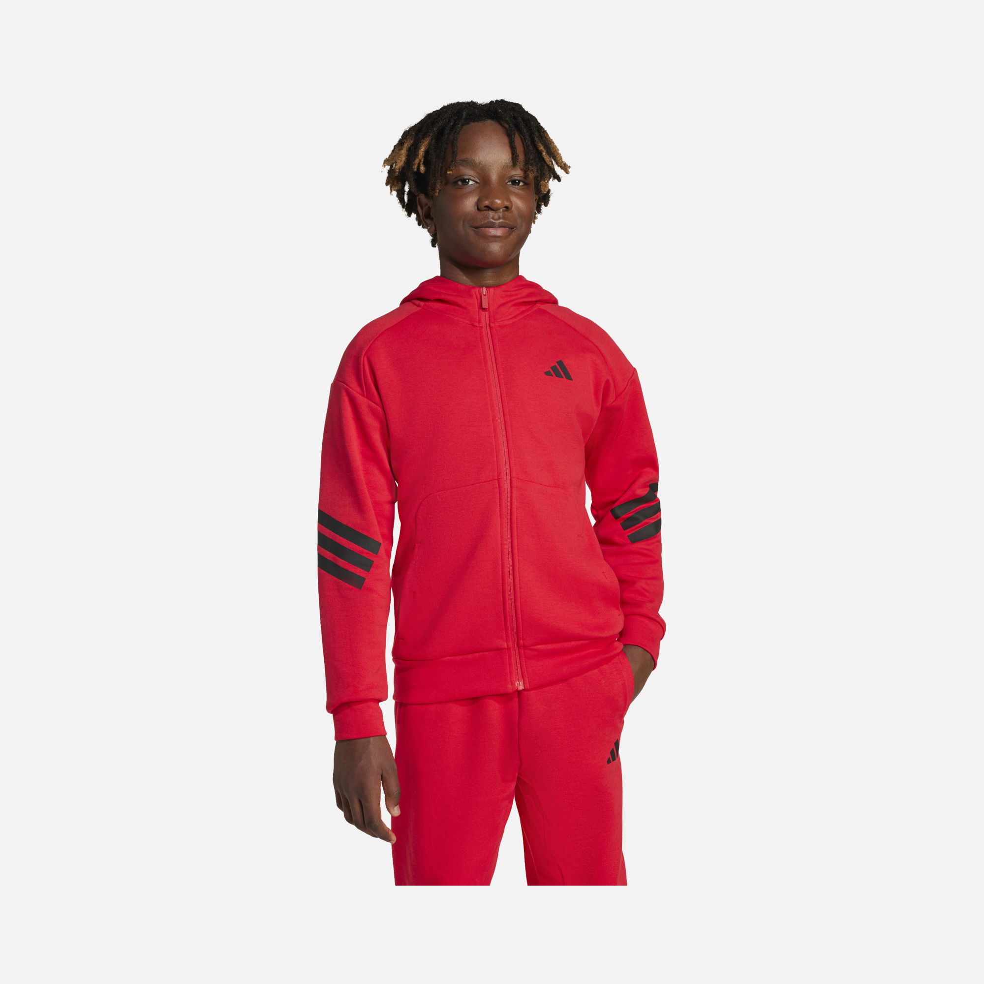 adidas Sportswear Future Icons 3-Stripes Regular- Fit Full-Zip Hooded Çocuk Sweatshirt