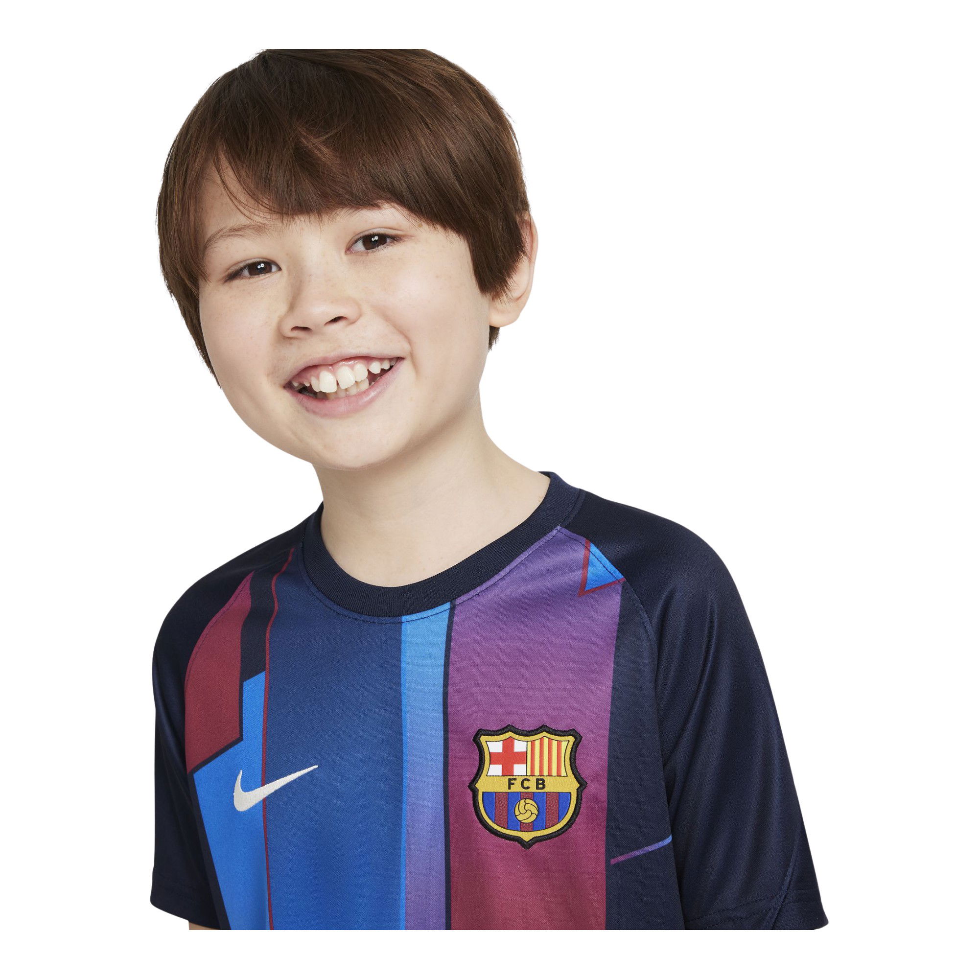 Nike FC Barcelona Pre-Match Short-Sleeve (Boys') Çocuk Tişört