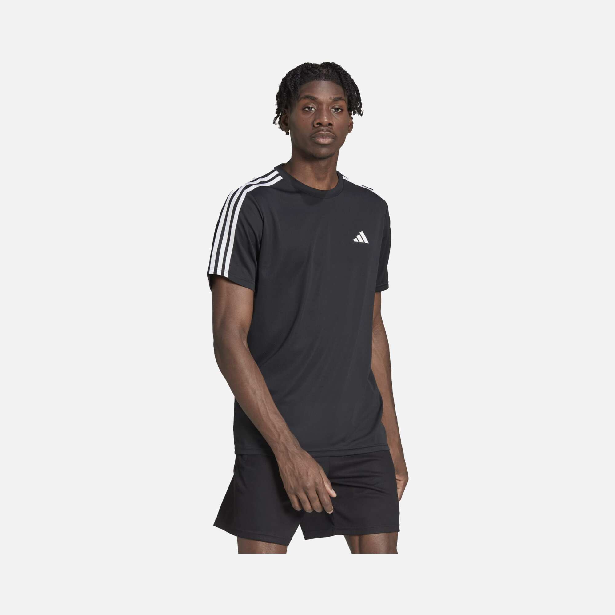 adidas Train Essentials 3-Stripes Gym & Training Short-Sleeve Erkek Tişört