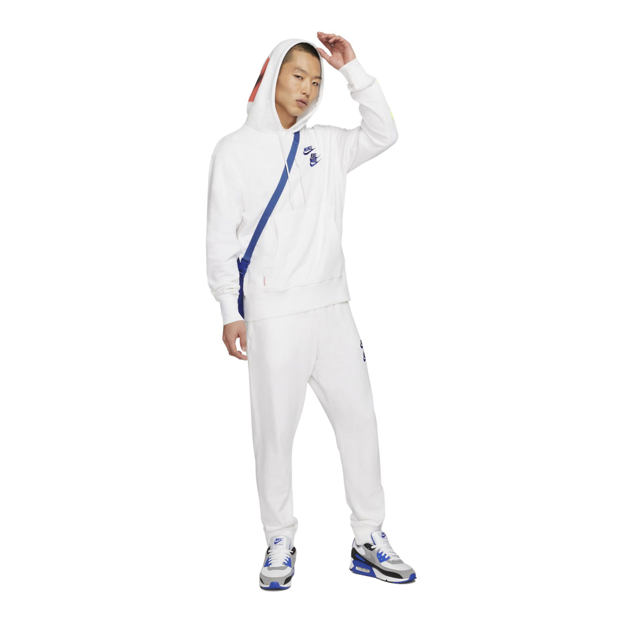 Nike Sportswear Pullover French Terry World Tour Hoodie Erkek Sweatshirt
