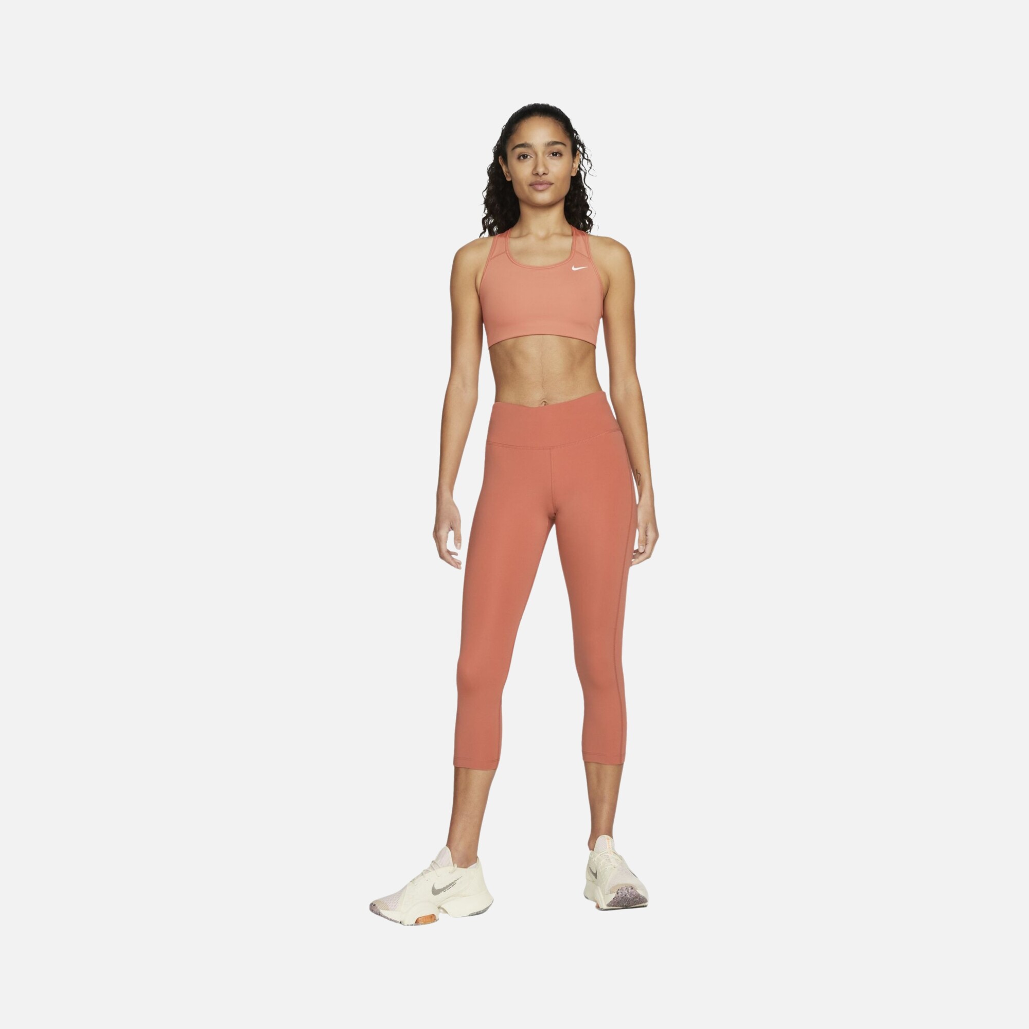 Nike Fast Mid-Rise Crop Running Kadın Tayt
