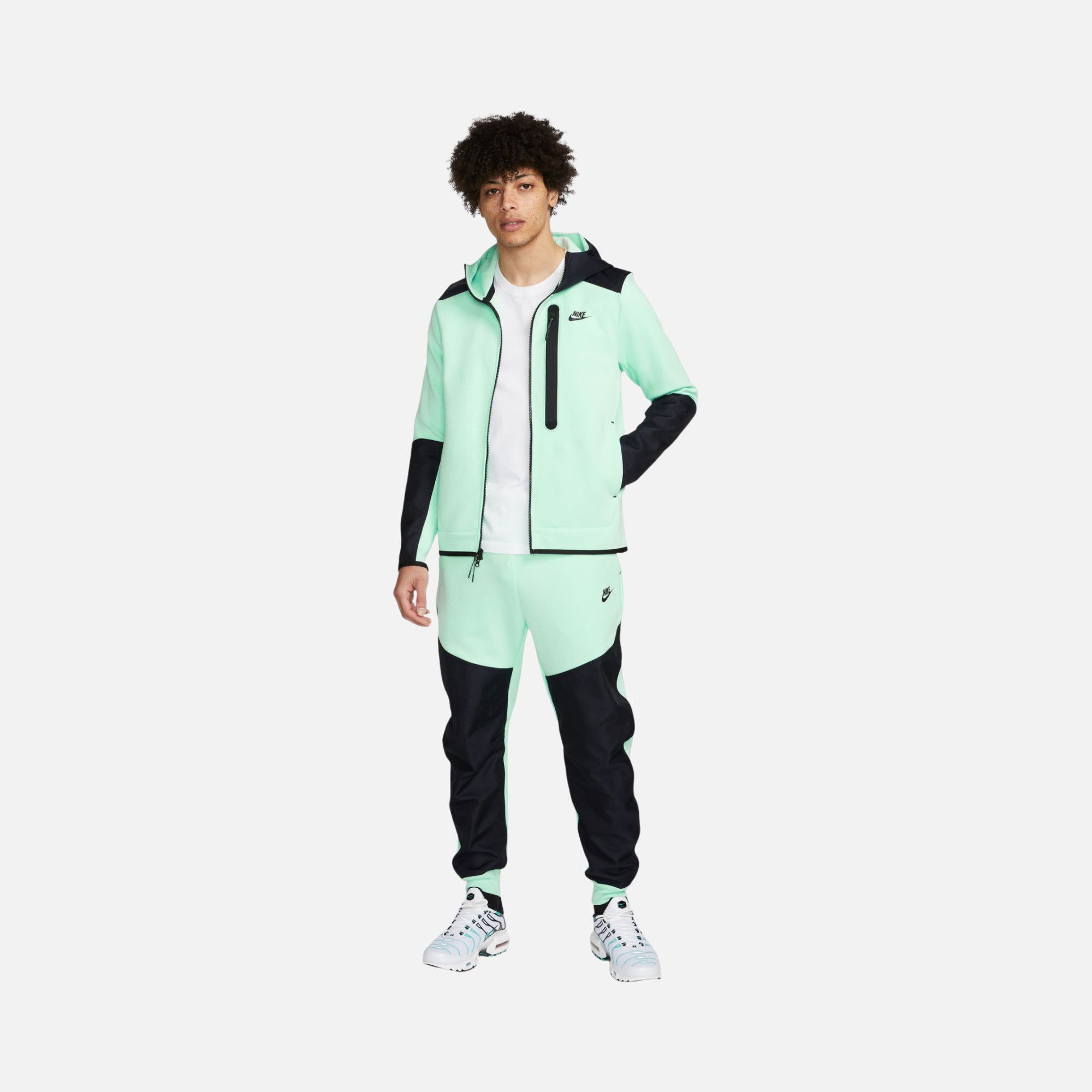 Nike Sportswear Tech Fleece ''Overlay Detail'' Full-Zip Hoodie Erkek Sweatshirt