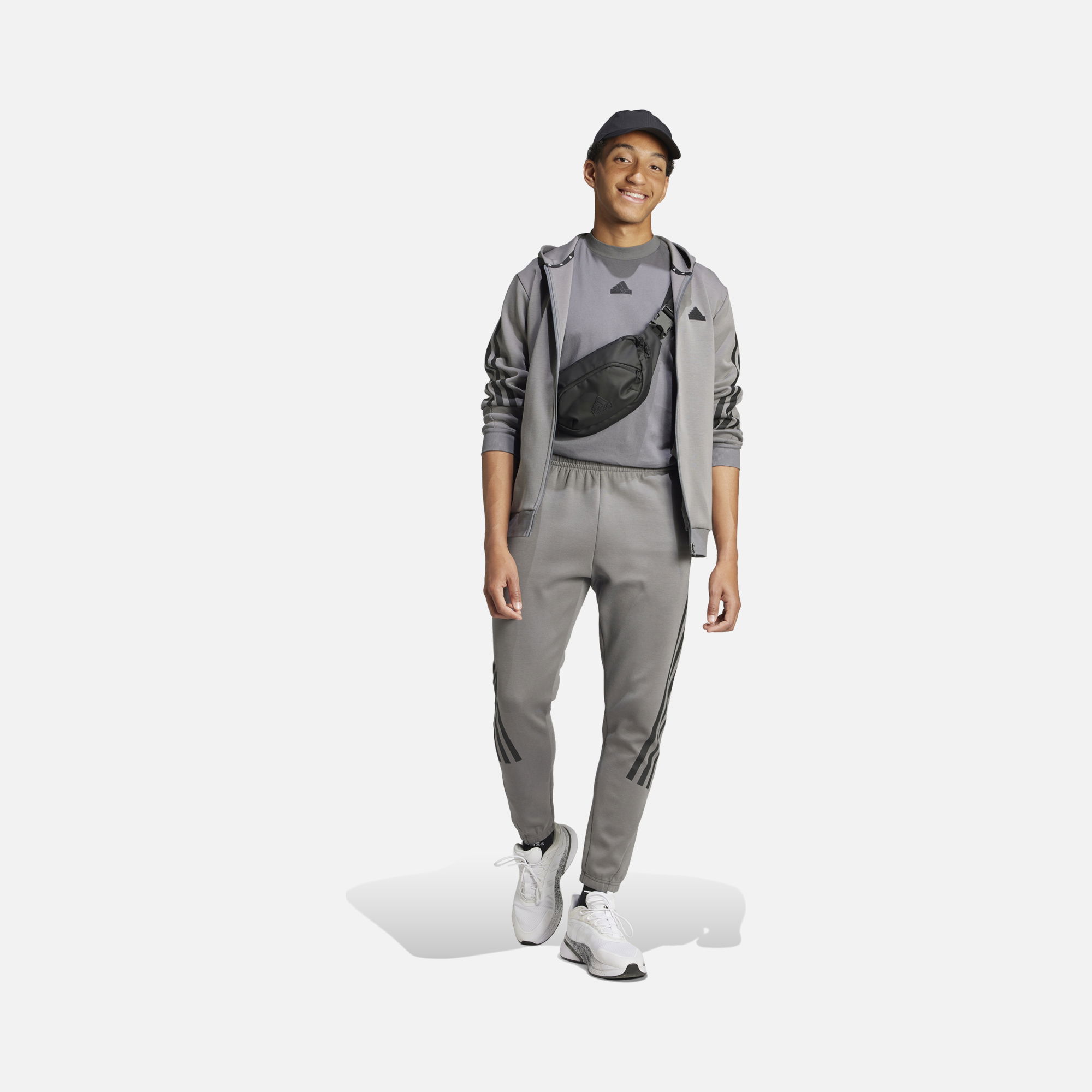 adidas Future Icons 3-Stripes Full-Zip Hoodie Erkek Sweatshirt