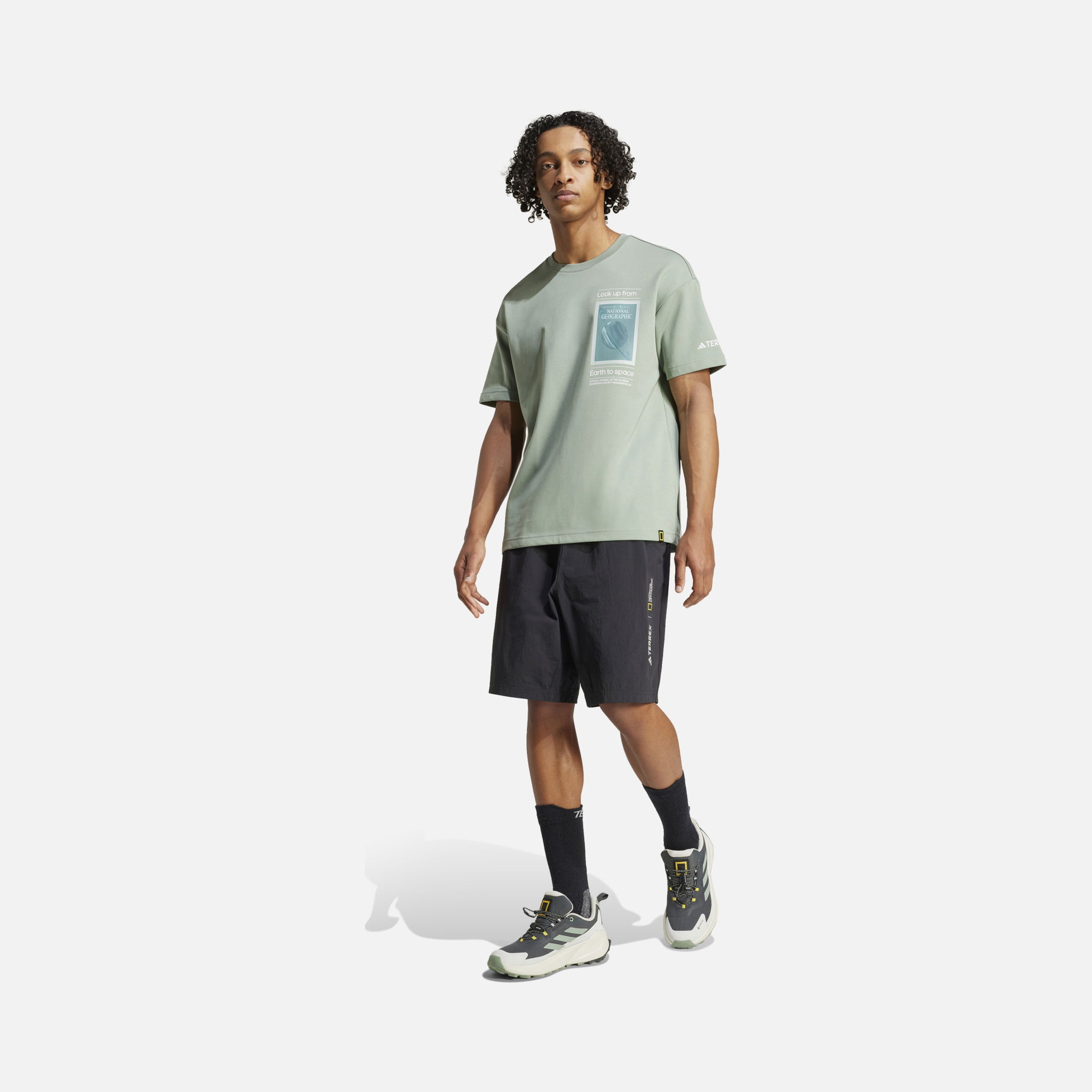 adidas Terrex Look Up From Earth ''National Geographic'' Hiking Short-Sleeve Erkek Tişört