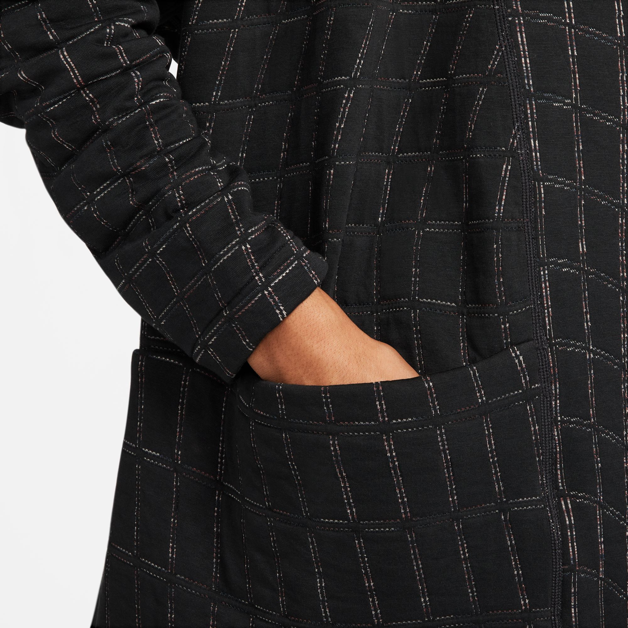 Nike Yoga Therma-Fit Luxe Cozy Fleece Wrap Jacquard Belted Kadın Ceket