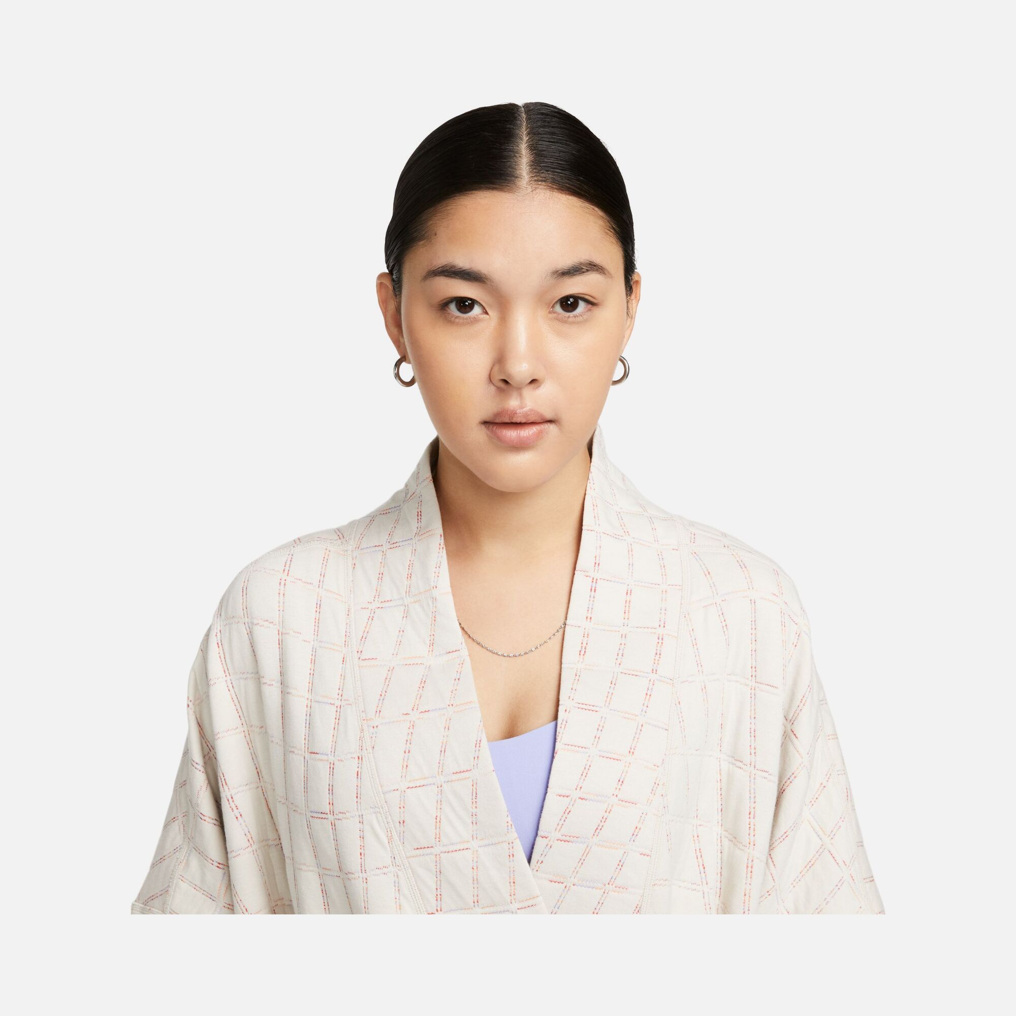 Nike Yoga Therma-Fit Luxe Cozy Fleece Wrap Jacquard Belted Kadın Ceket
