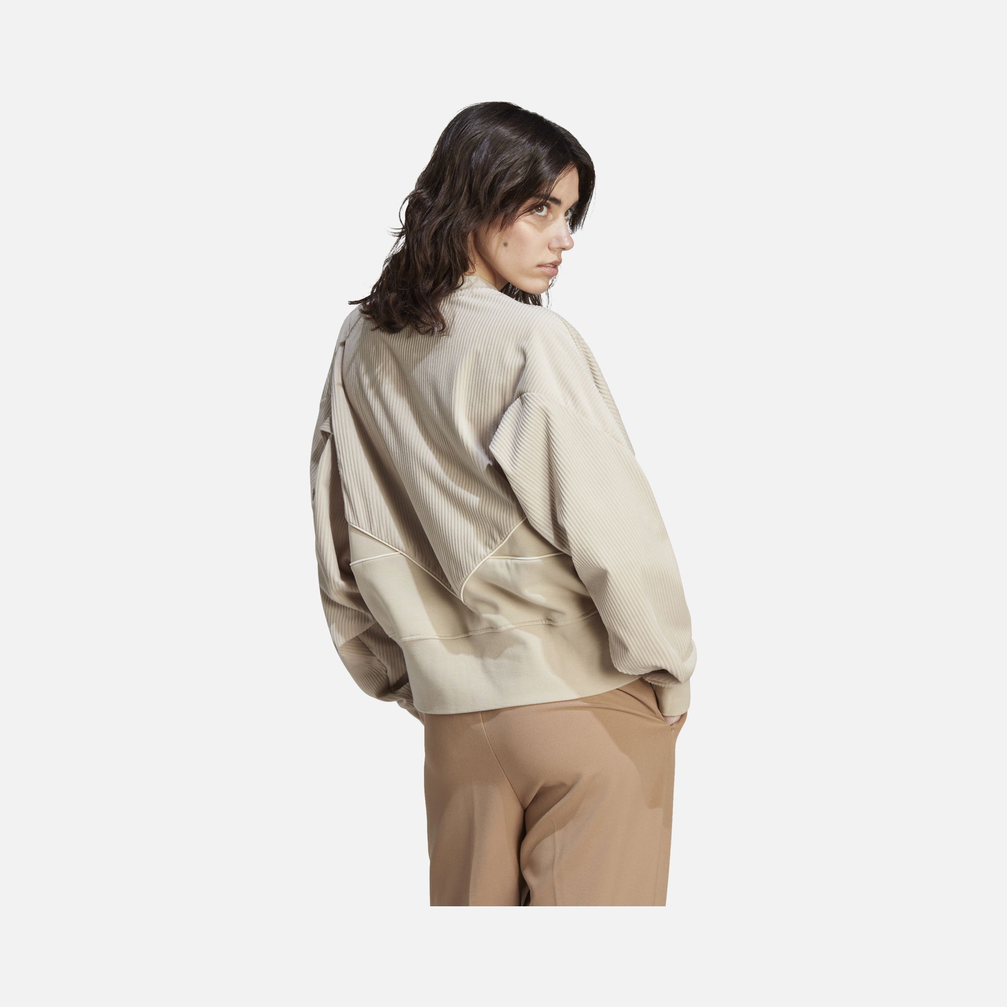 adidas Sportswear Corduroy Mix Material Hooide Kadın Sweatshirt