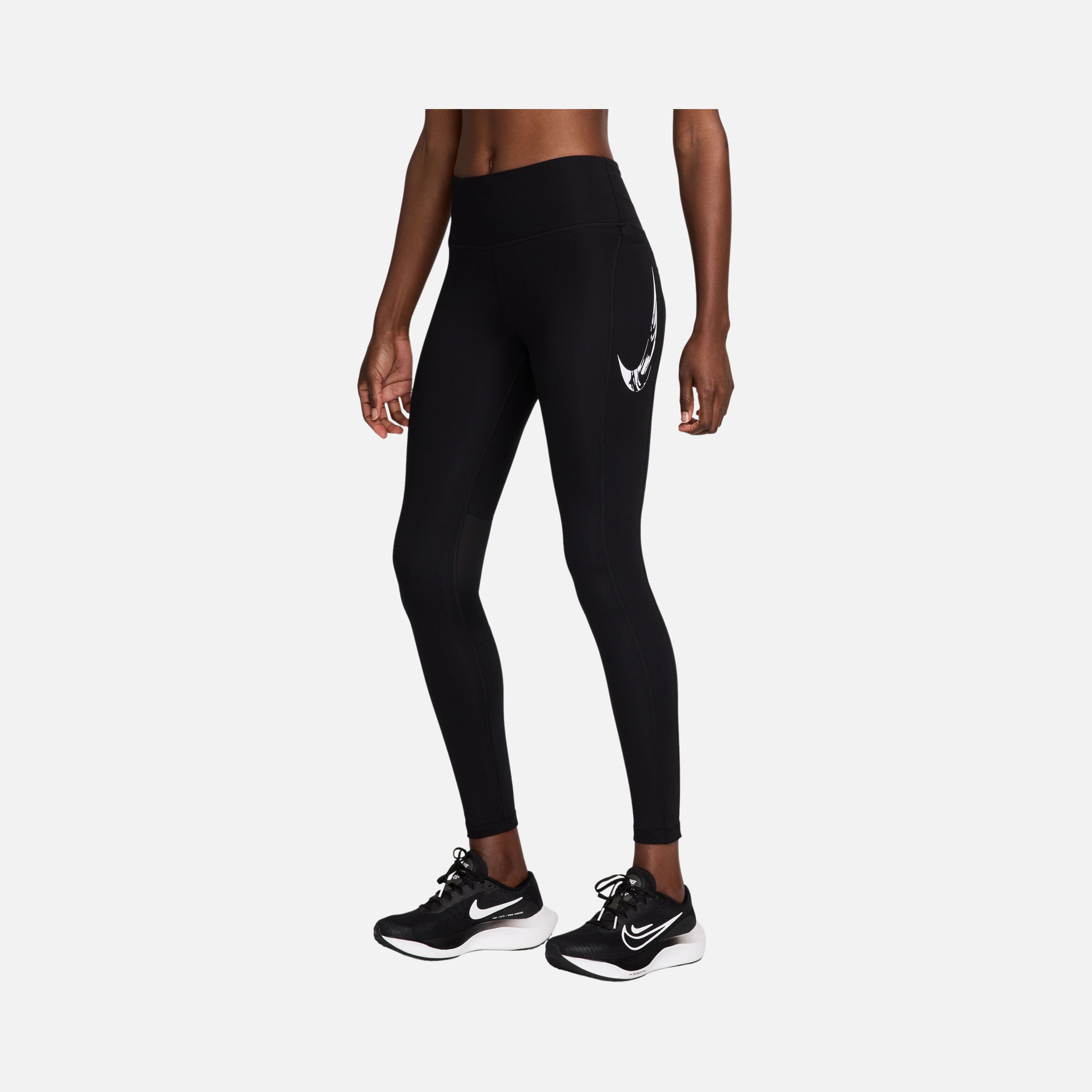 Nike Dri-Fit Fast Swoosh Mid-Rise 7/8 Running Kadın Tayt