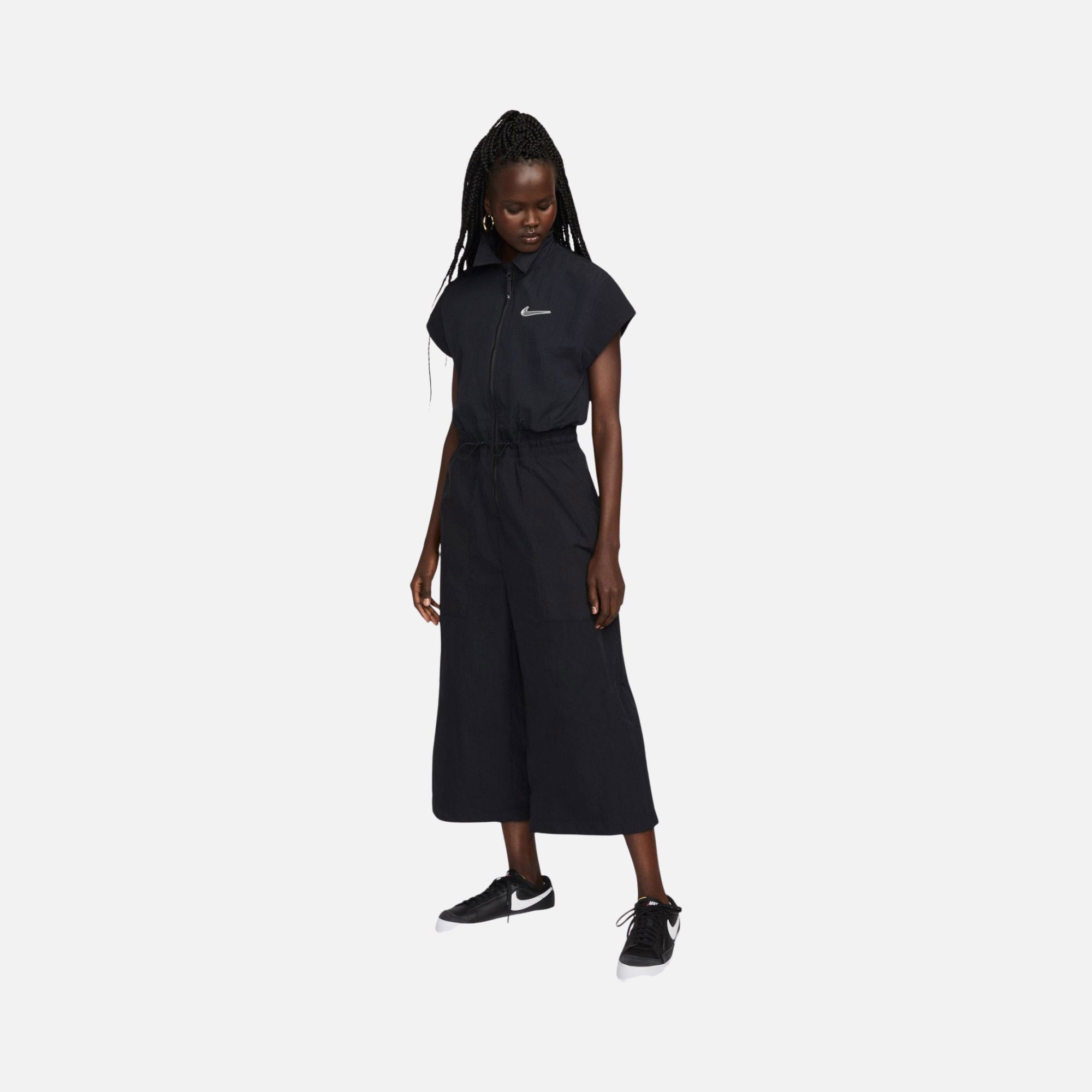Nike Sportswear Swoosh Pack Woven Full-Zip Short-Sleeve Kadın Tulum