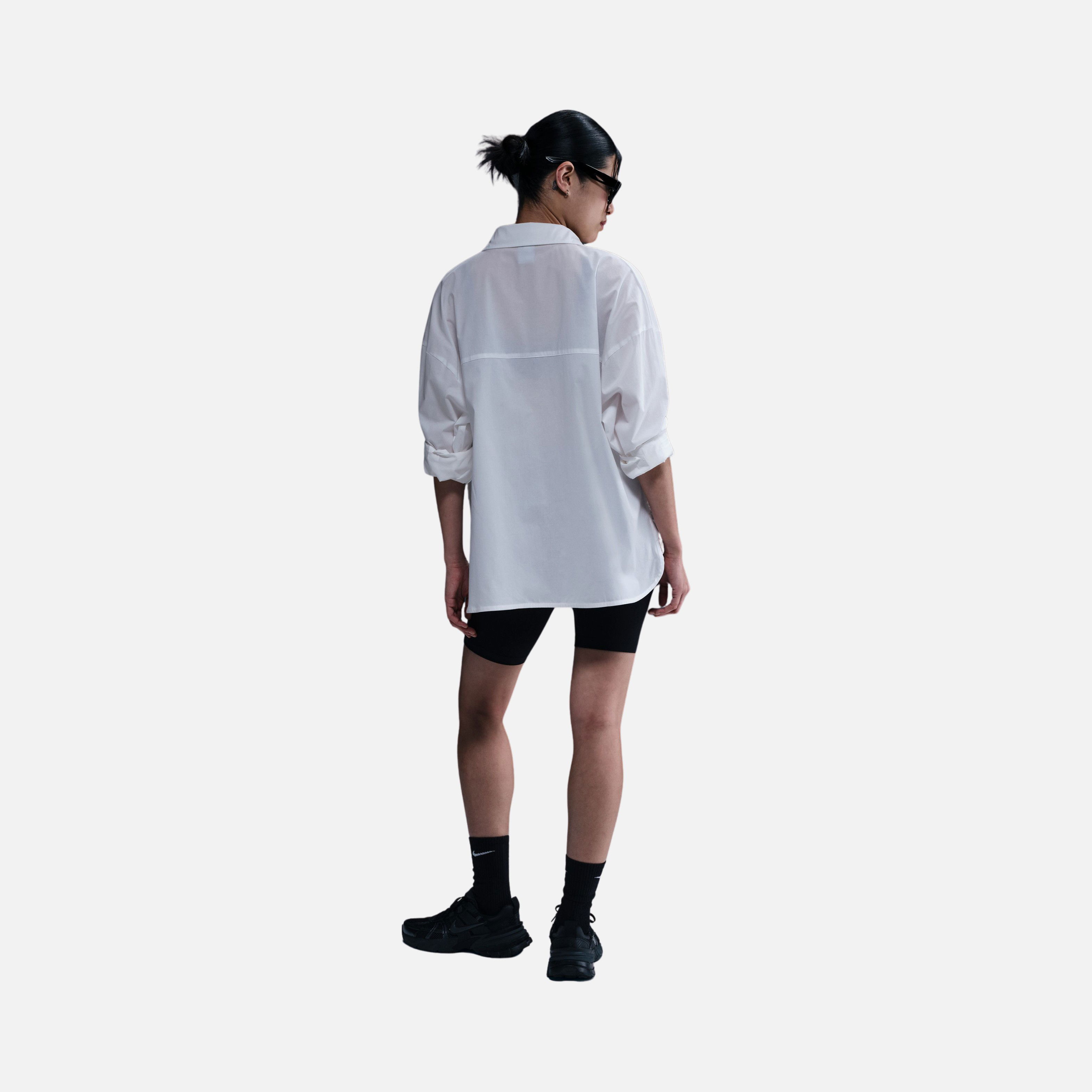 Nike W Nsw Chill Ppln Ls Btn Top Kadın Gömlek