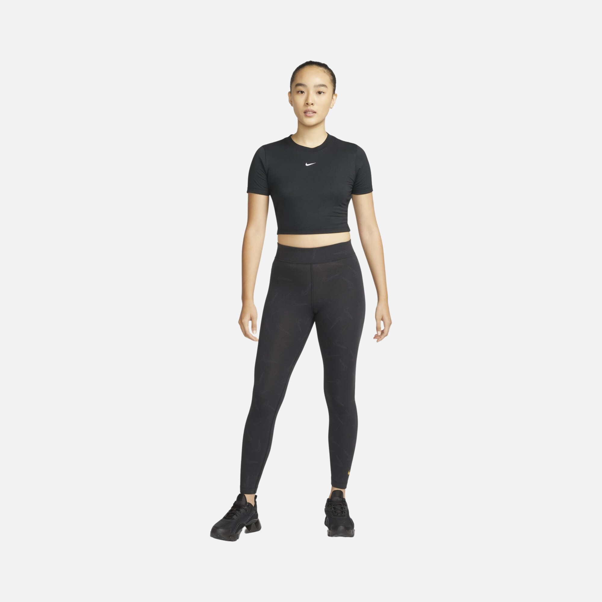 Nike Sportswear Swoosh Printed High-Waisted Dance Kadın Tayt