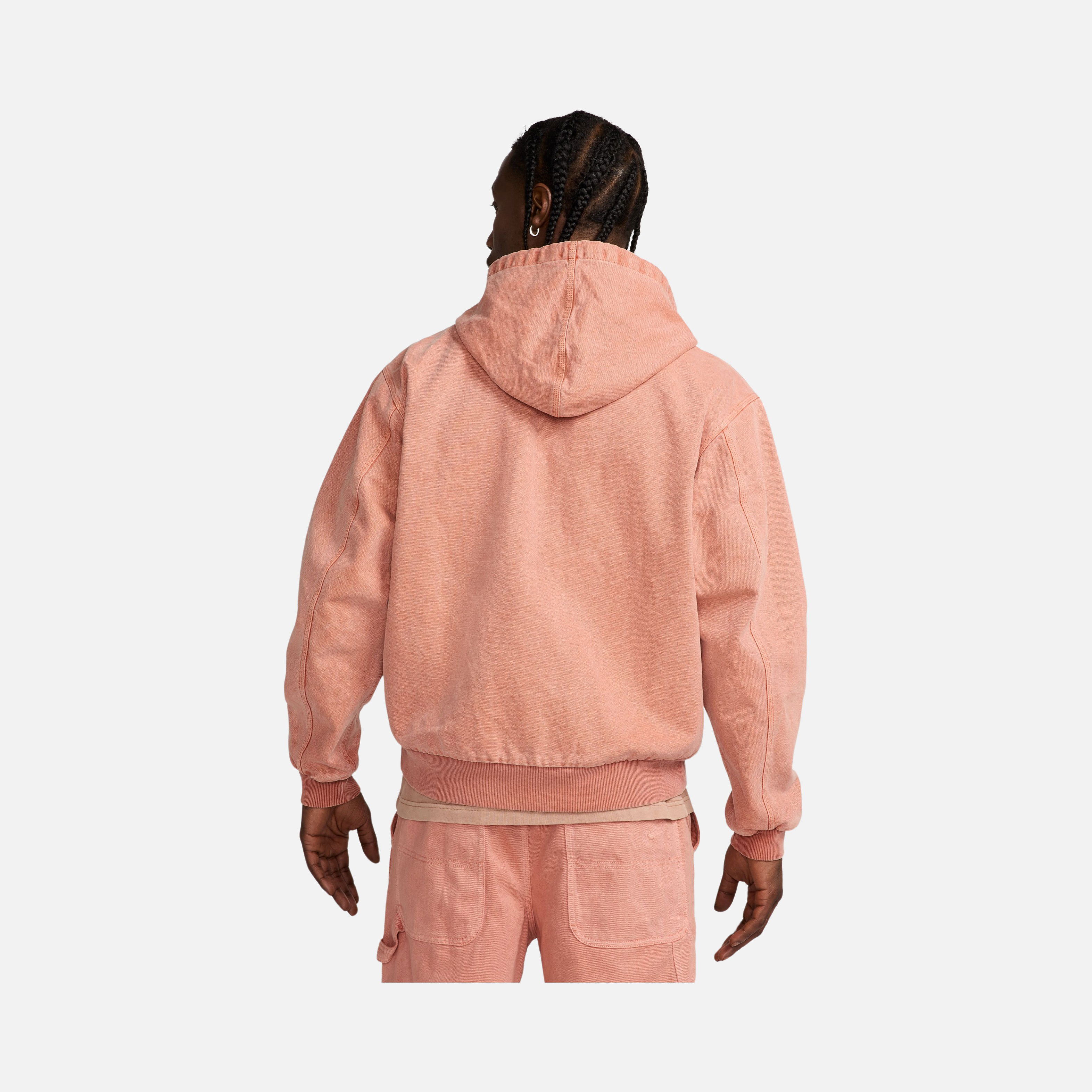 Nike Life Unlined Dye  Canvas Woven Fabric Full-Zip Hoodie Erkek Ceket