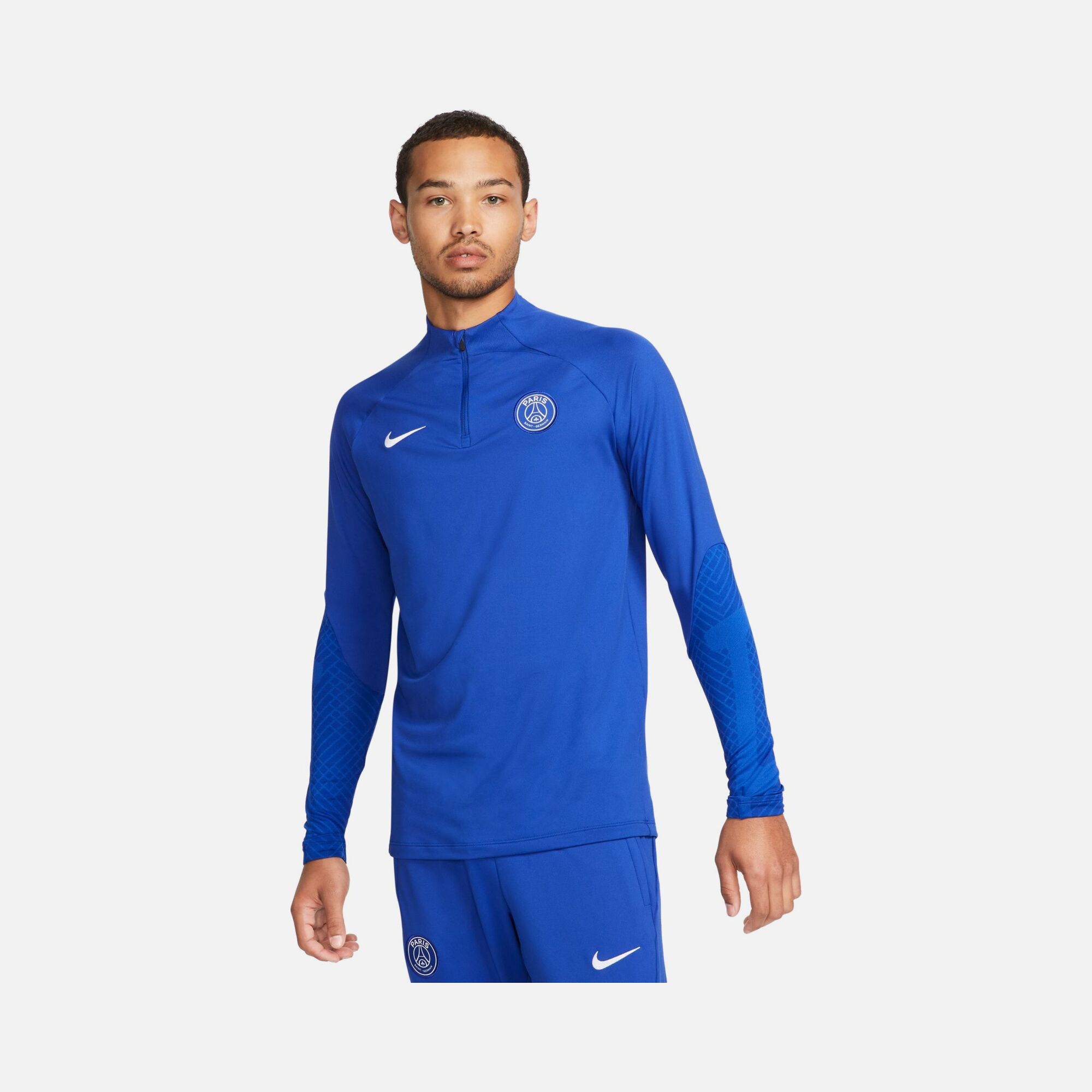 Nike Paris Saint-Germain Strike Dri-Fit Knit 1/4 Zip Long-Sleeve Erkek Tişört