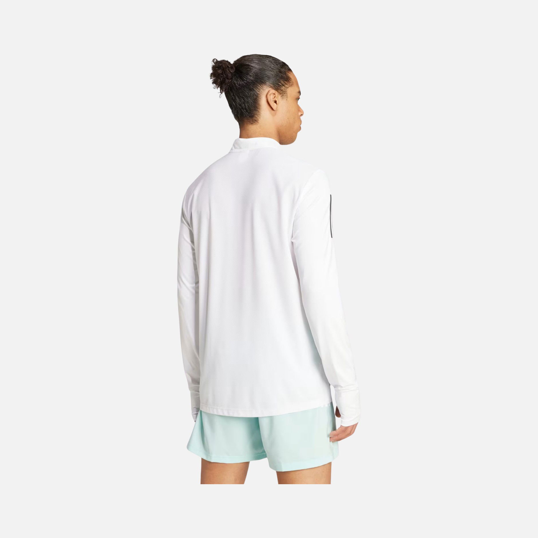 adidas AEROREADY Own the Run Half-Zip Long-Sleeve Erkek Tişört