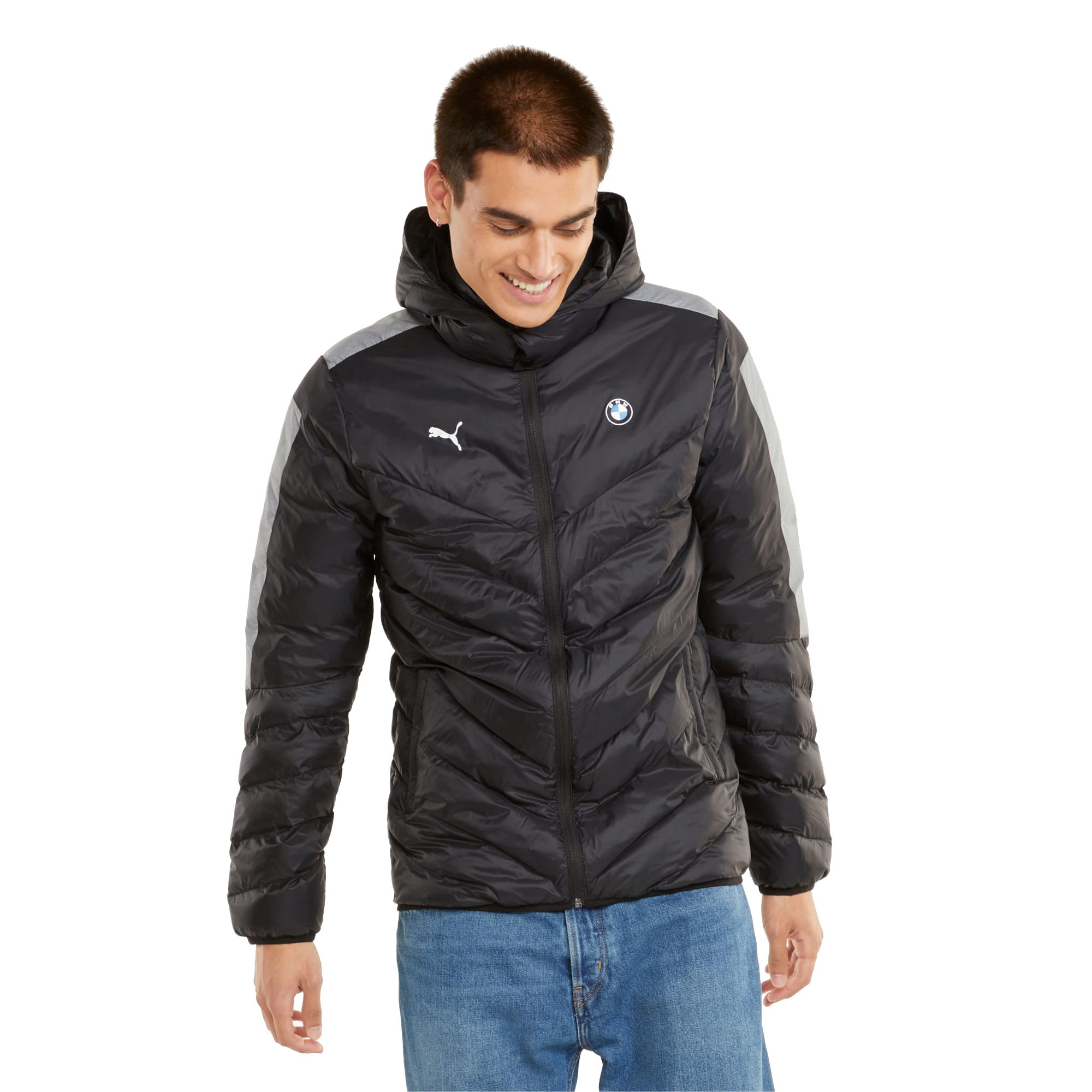 Puma BMW M Motorsport T7 ECOLITE Down Full-Zip Hoodie Erkek Mont