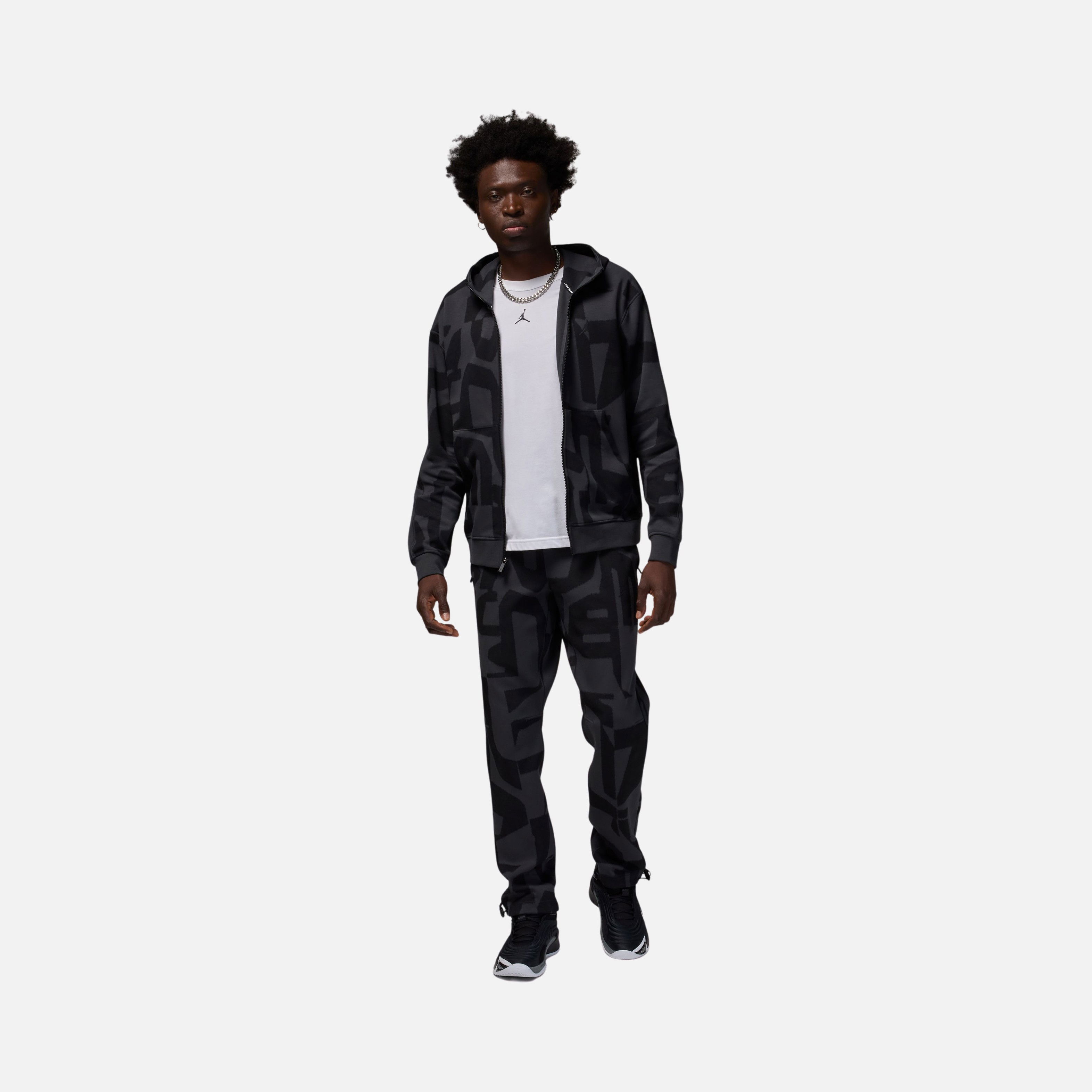 Nike Jordan Dri-Fit Sport Hoop All Over Printed Fleece Full-Zip Hoodie Erkek Sweatshirt