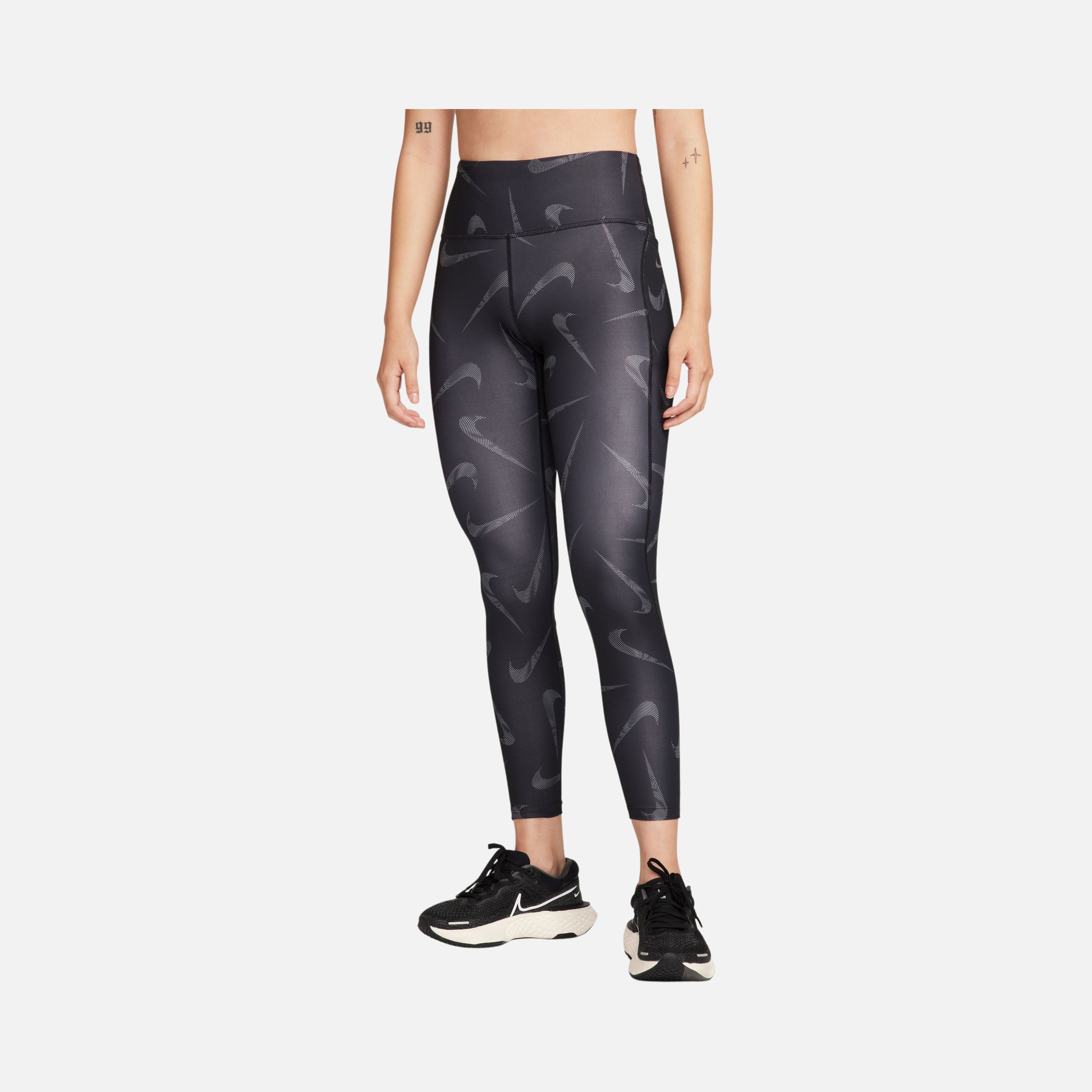 Nike Dri-Fit Fast Swoosh Printed 7/8 Running Kadın Tayt