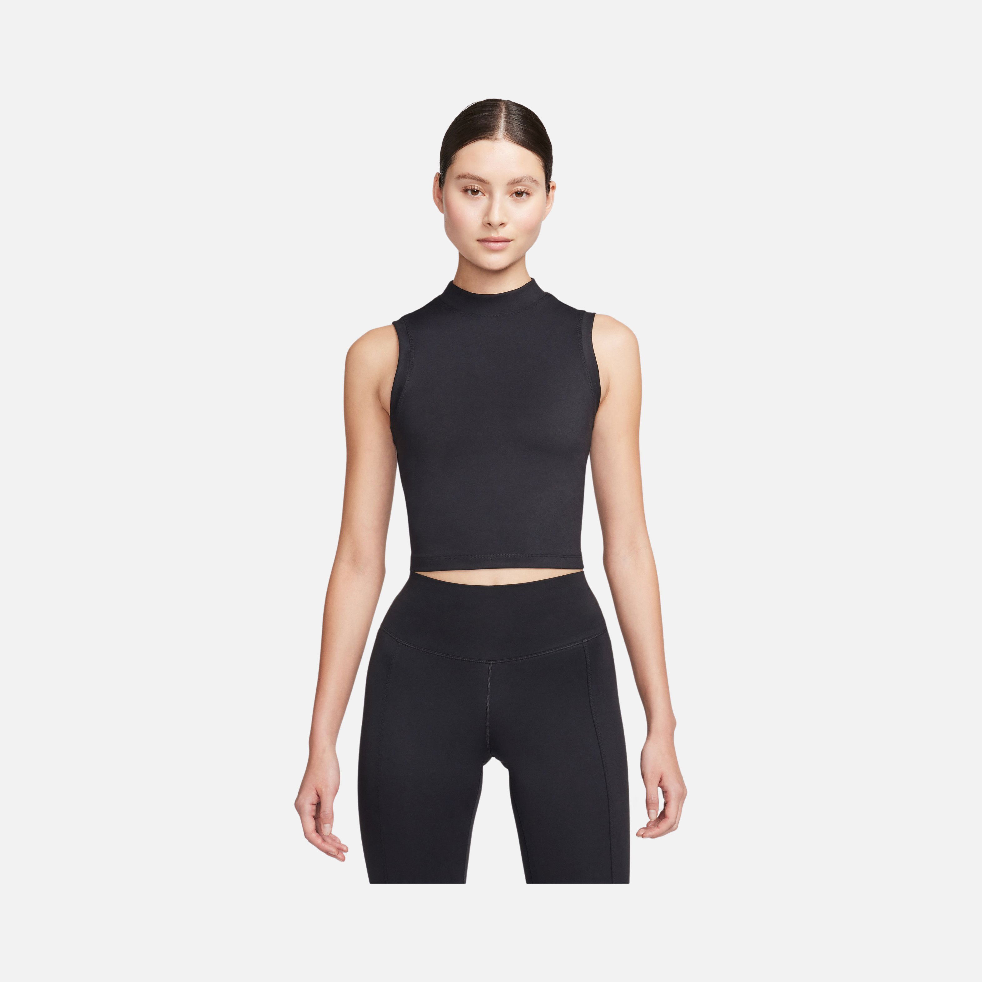 Nike One Dri-Fit Fitted Mock-Neck Cropped Training Kadın Atlet