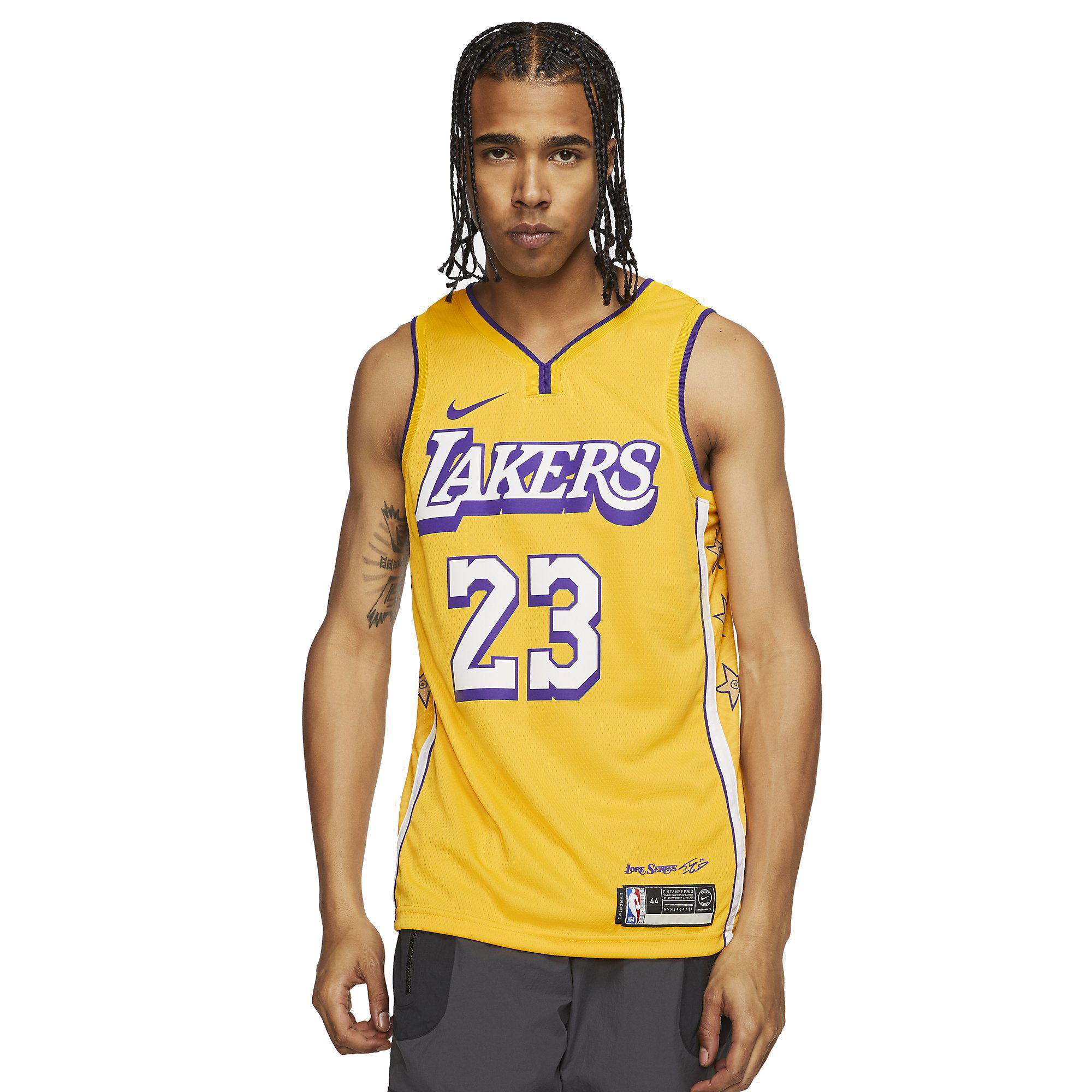 Nike LeBron James Lakers – City Edition NBA Swingman Jersey Erkek Forma
