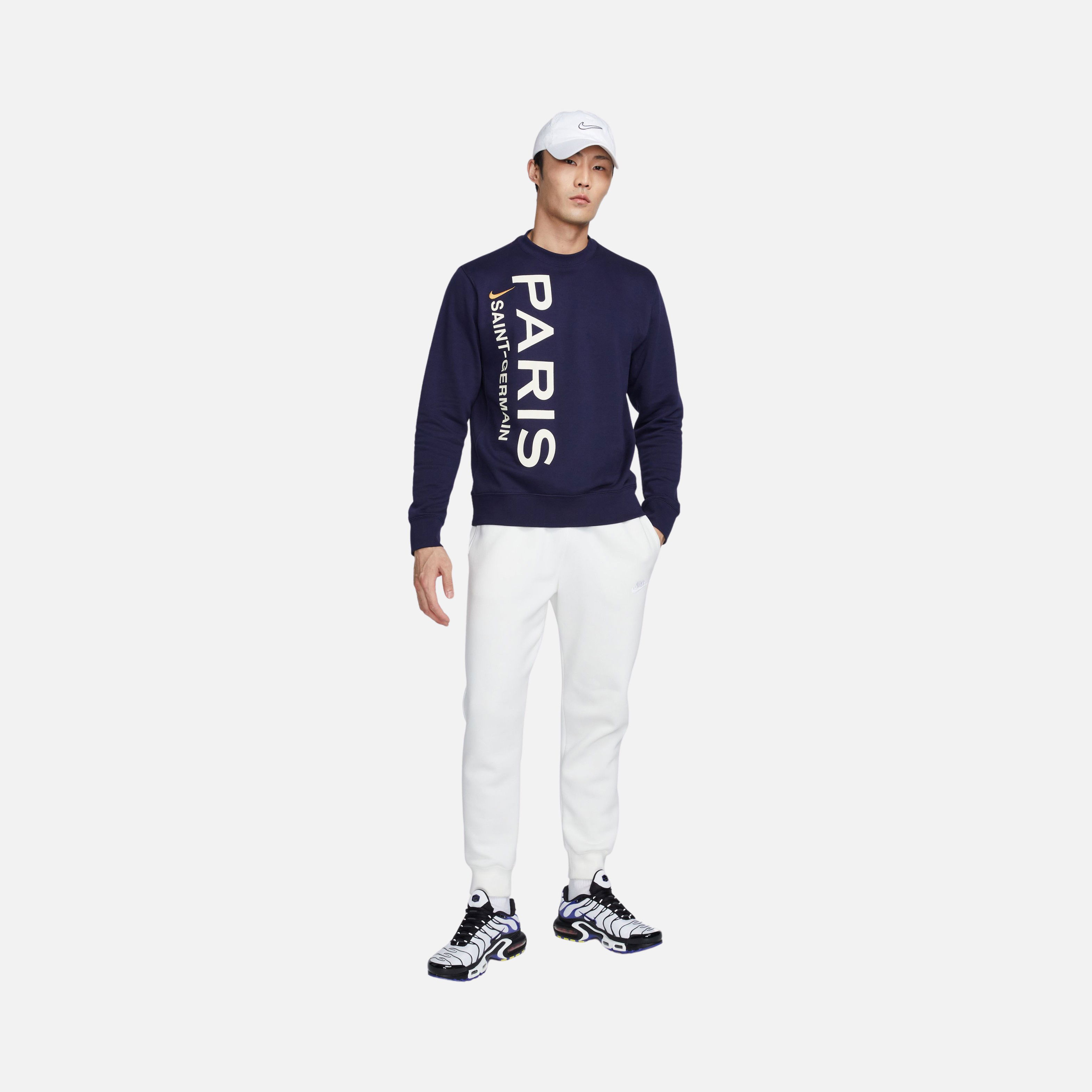 Nike Paris Saint Germain Soccer Crew-Neck French Terry Erkek Sweatshirt