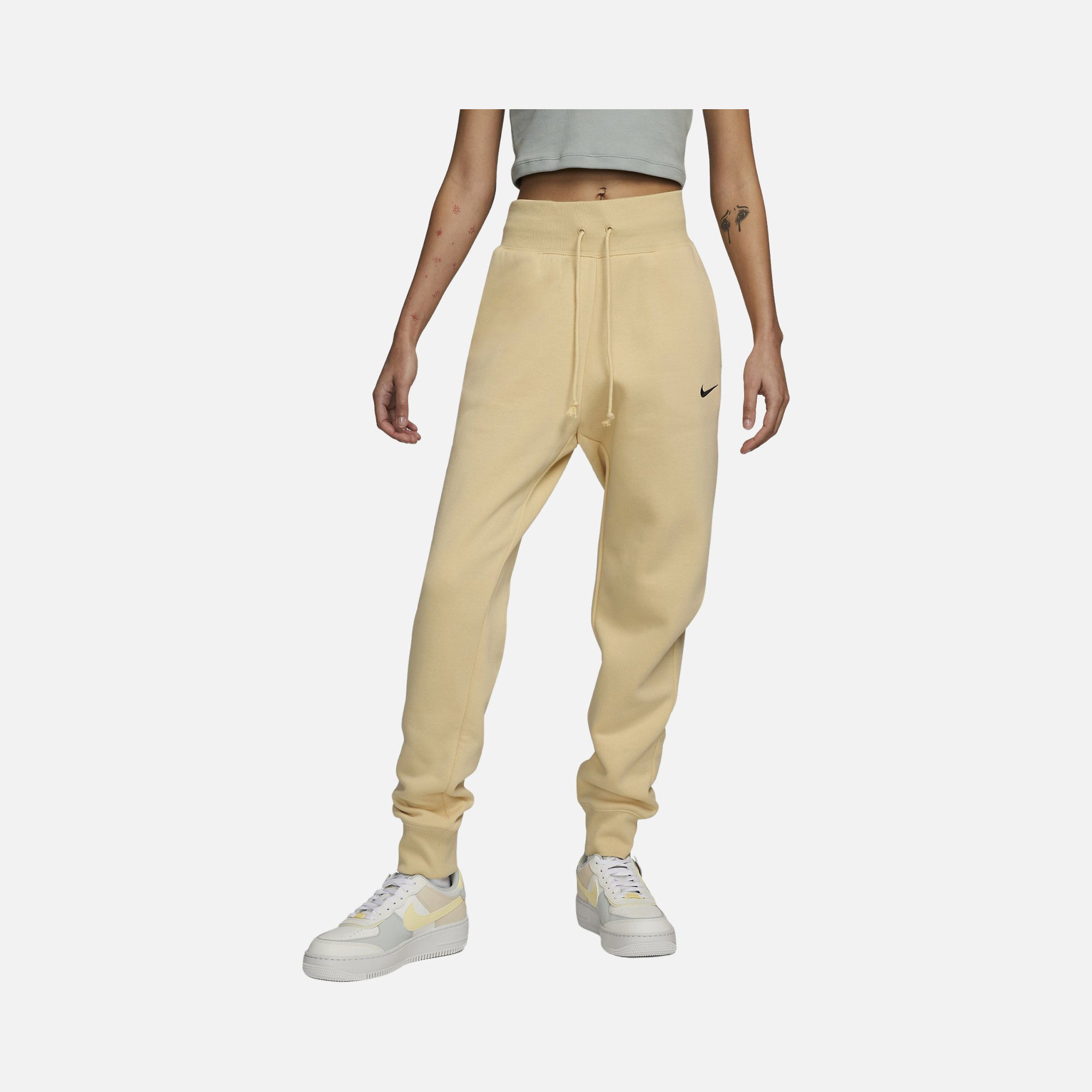 Nike Sportswear Gel-Midi Swoosh Phoenix Fleece High-Waisted Kadın Eşofman Altı