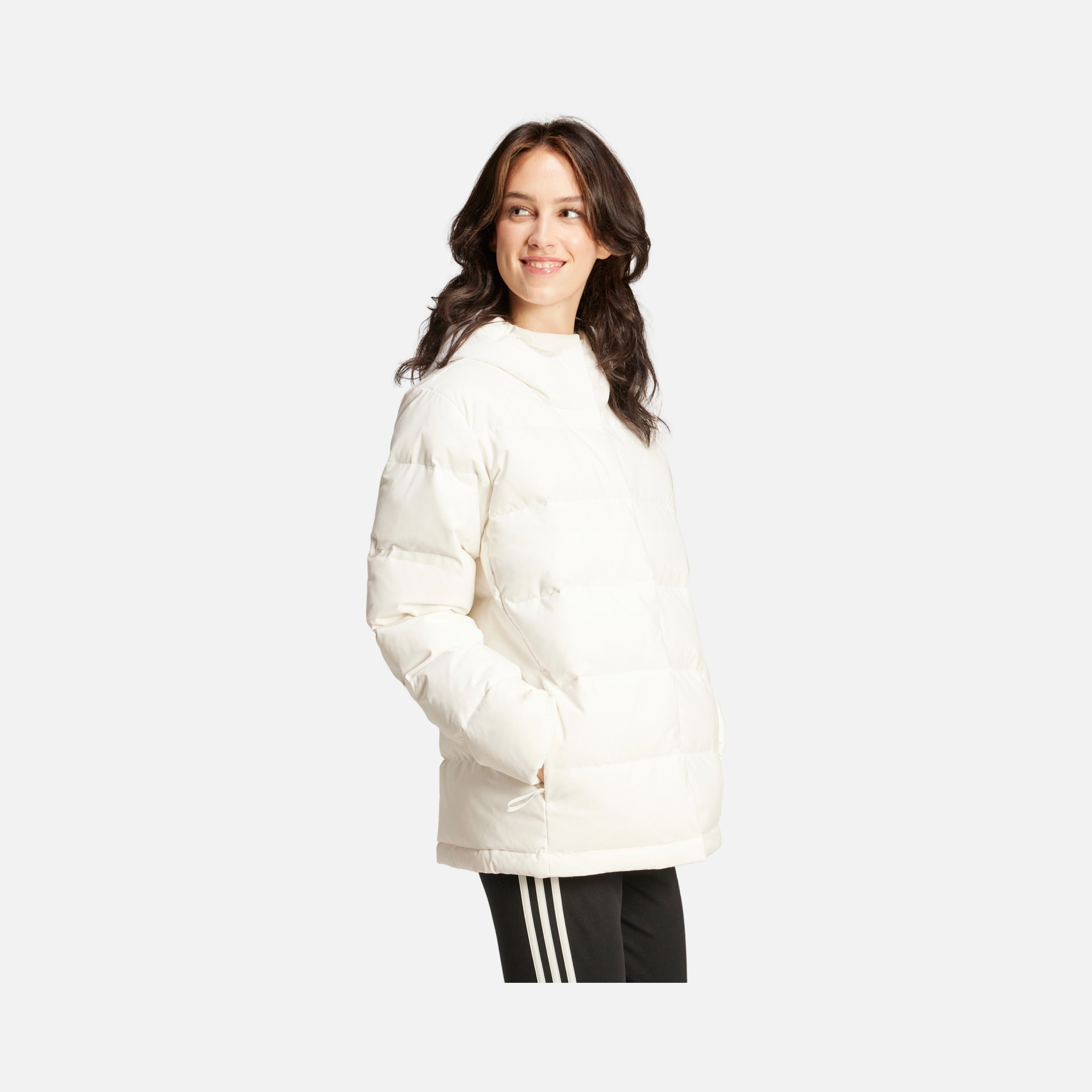 adidas Sportswear Helionic 600 Filled Bird Feathers Full-Zip Hoodie Kadın Mont