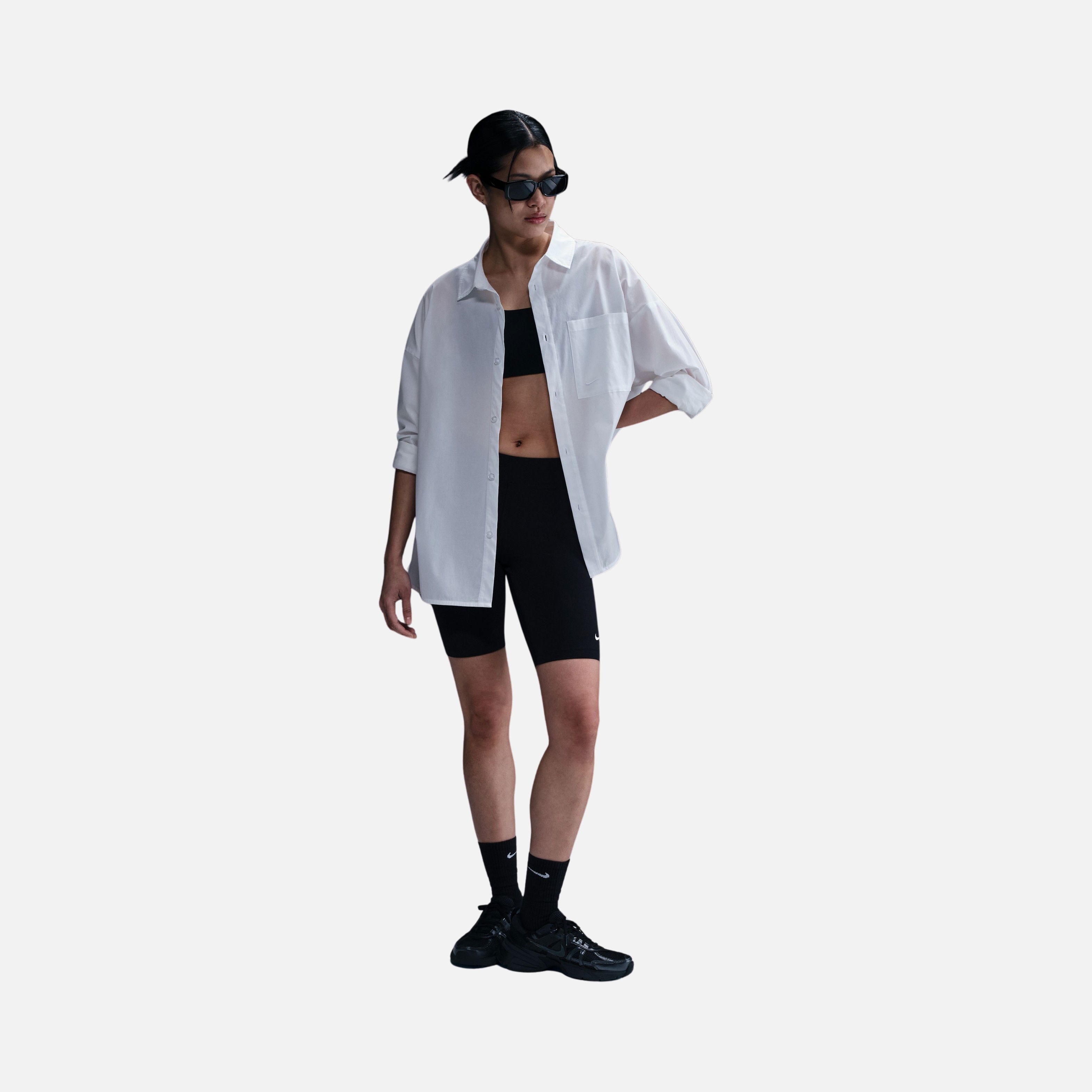 Nike W Nsw Chill Ppln Ls Btn Top Kadın Gömlek