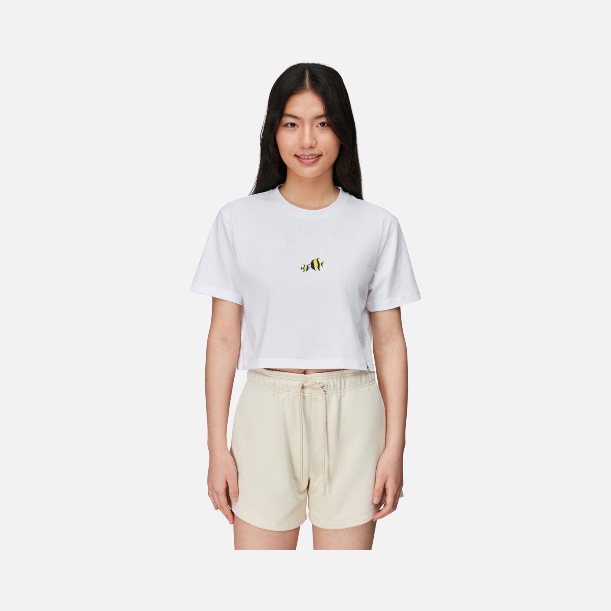 WWF Sportswear Sincap Embroidered Regular-Fit High Waist Kadın Şort