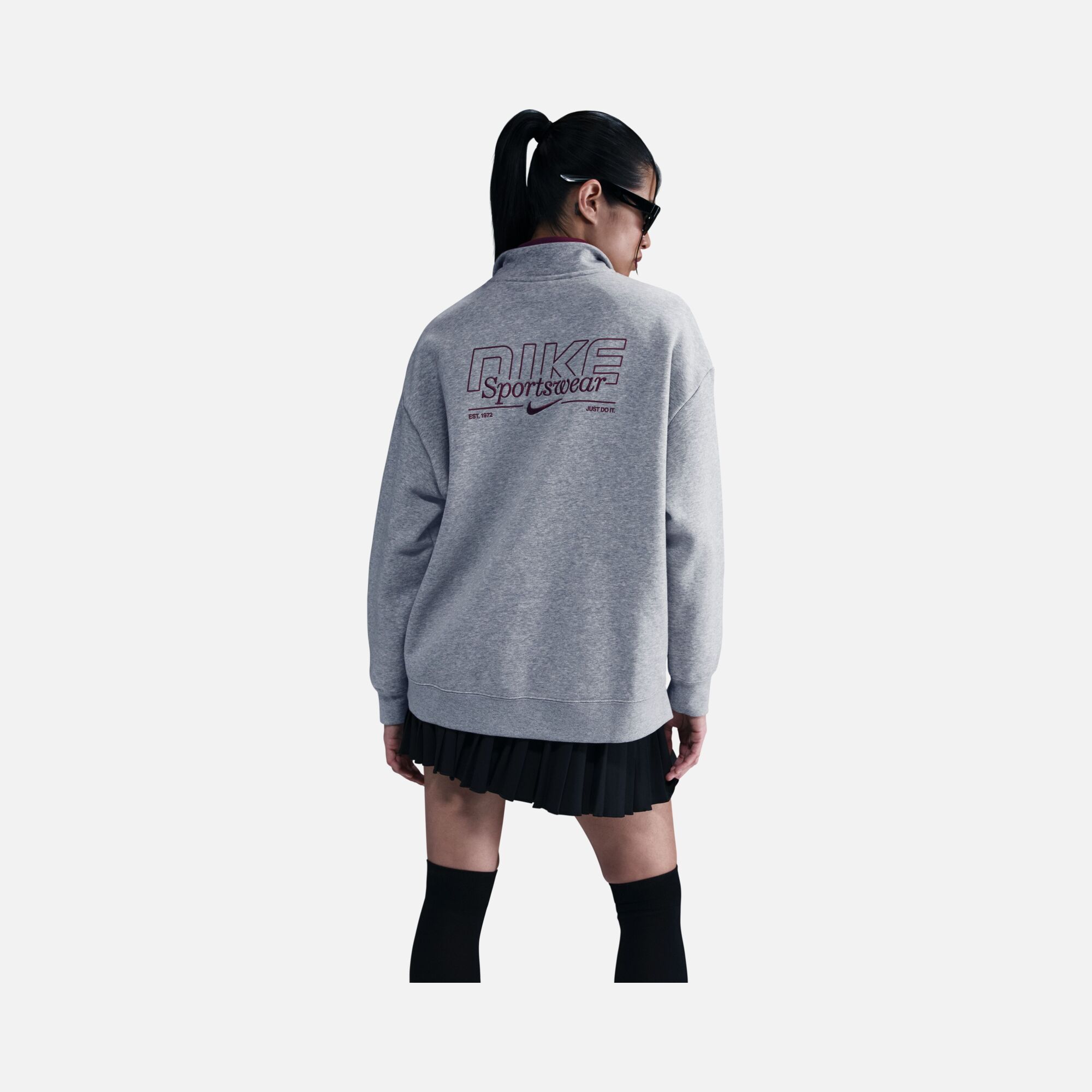 Nike Sportswear Gel Fleece  1/4-Zip Loose Cut Kadın Sweatshirt