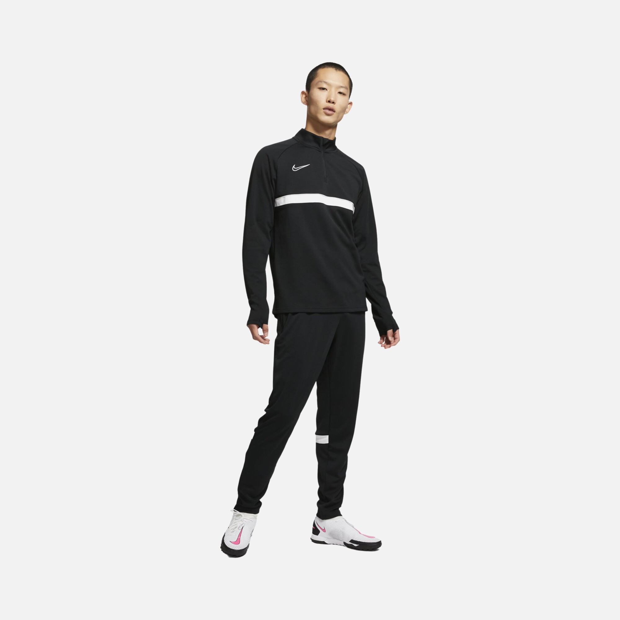 Nike Dri-Fit Academy Football Drill Half-Zip Long-Sleeve Erkek Tişört