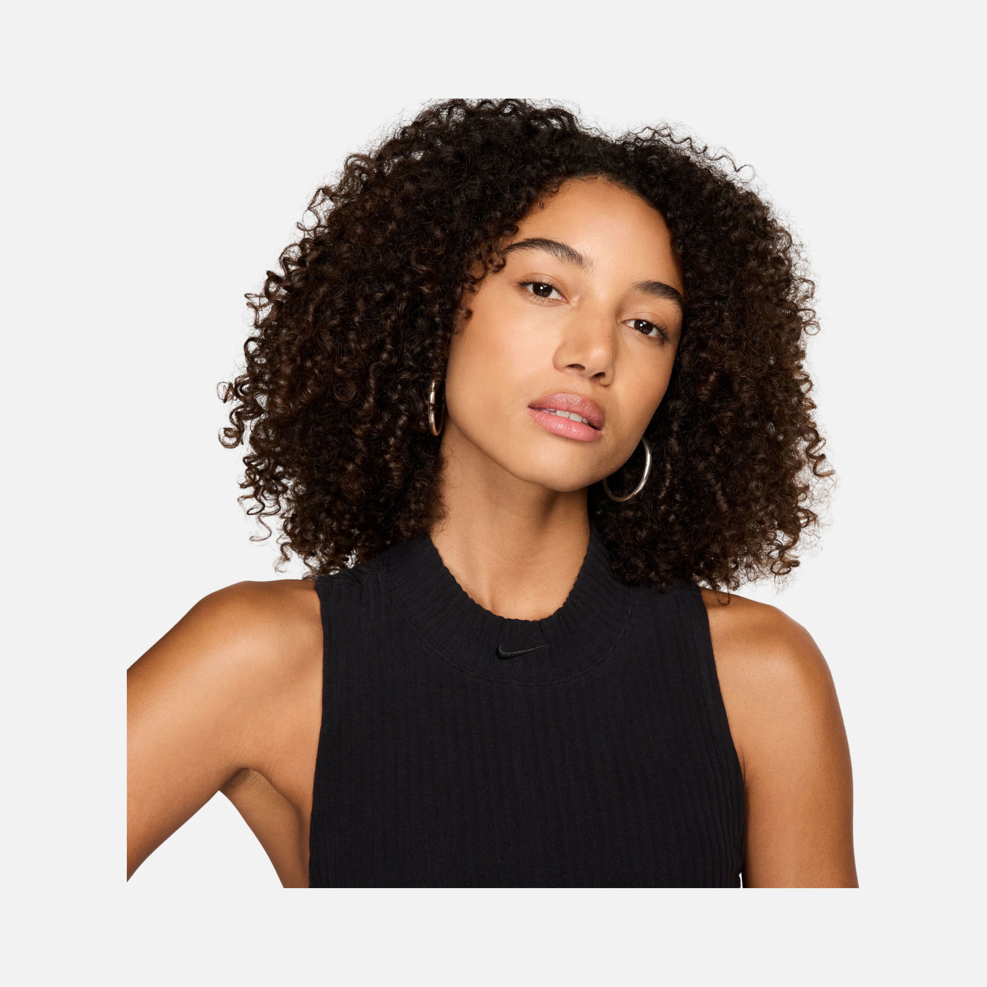 Nike Sportswear Chill Knit Tight Mock-Neck Ribbed Crop Kadın Atlet