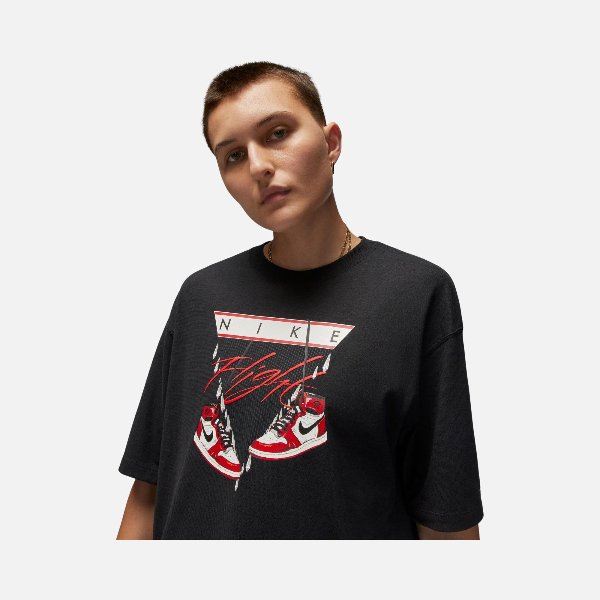 Nike Jordan Flight ''Shoe Graphic'' Oversized Short-Sleeve Kadın Tişört