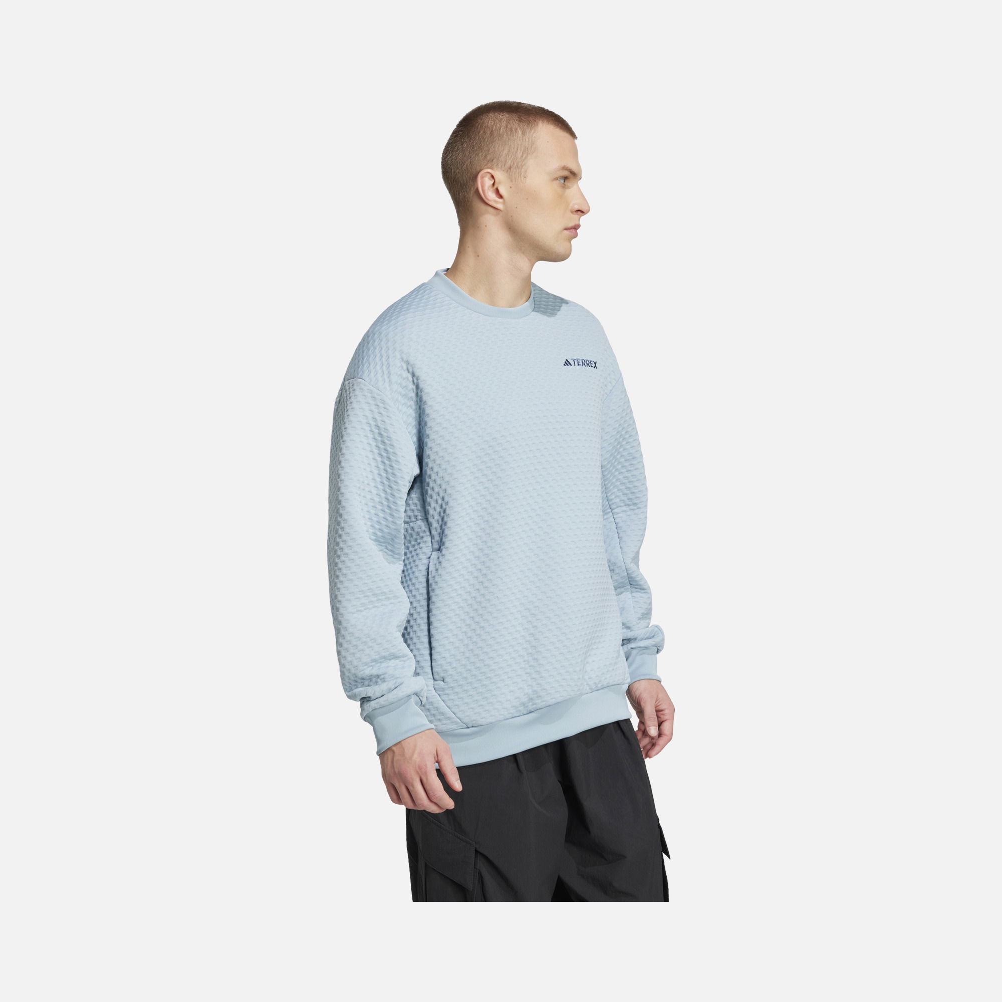 adidas Terrex Xploric Waffle Knit Crewneck Hiking Erkek Sweatshirt