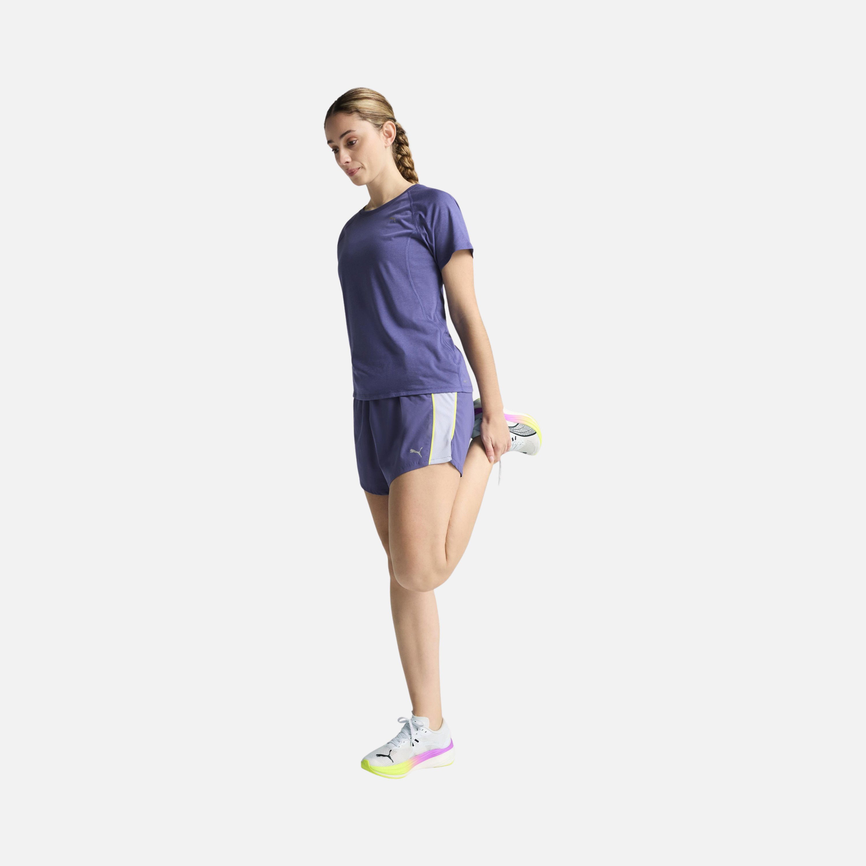 Puma Run Velocity Tri Blend Running Short-Sleeve Kadın Tişört