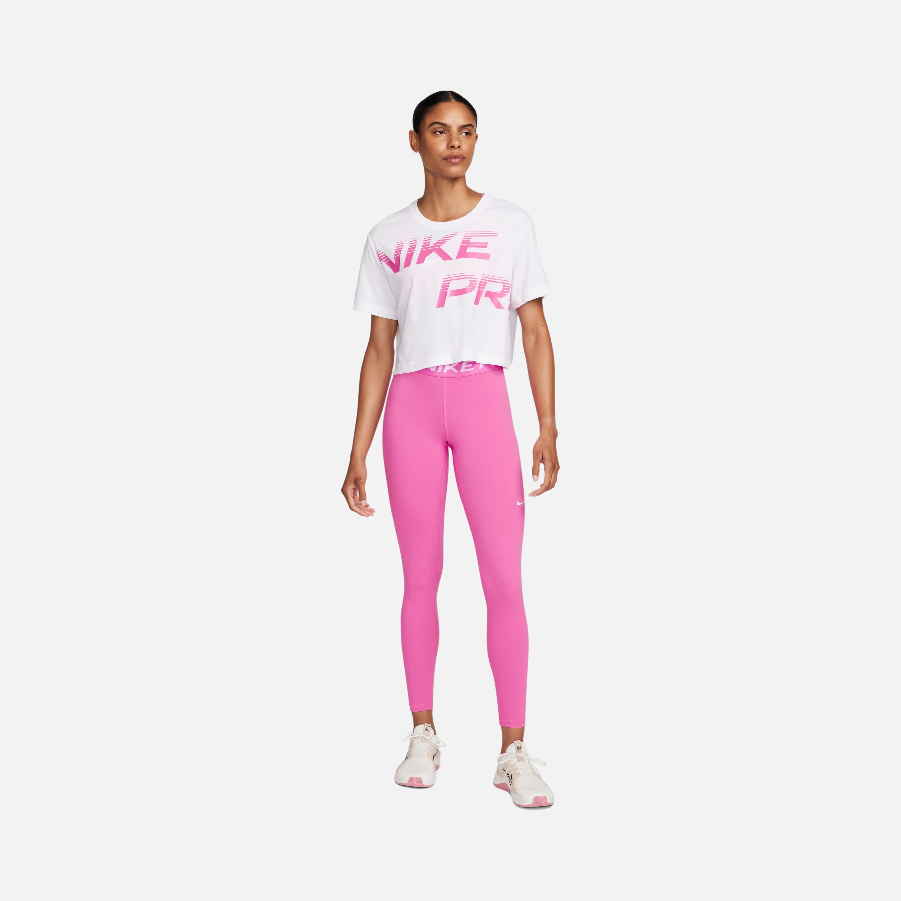 Nike Pro Dri-Fit Graphics Cropped Training Short-Sleeve Kadın Tişört