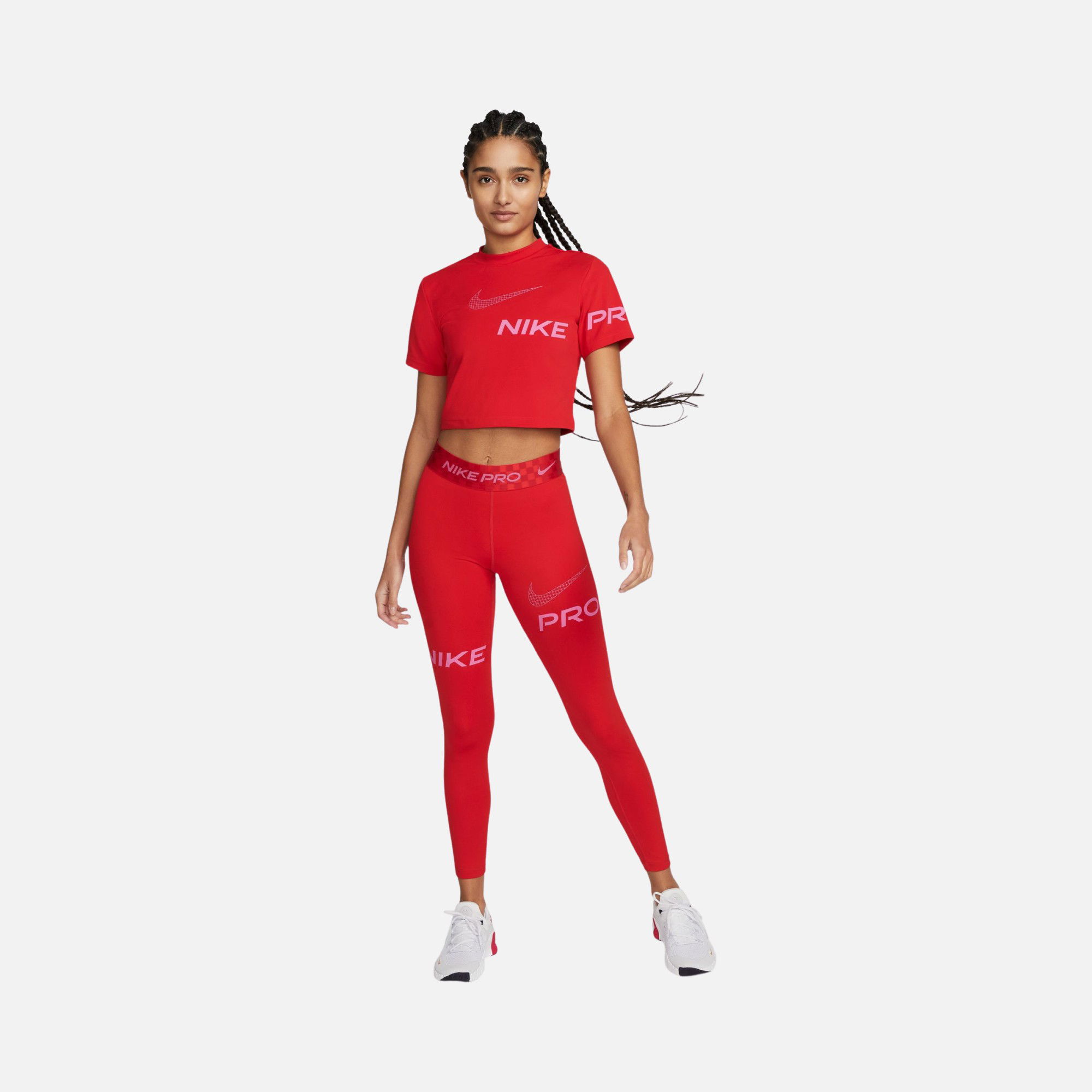 Nike Pro Dri-Fit Mid-Rise Full-Length Graphic Training Kadın Tayt